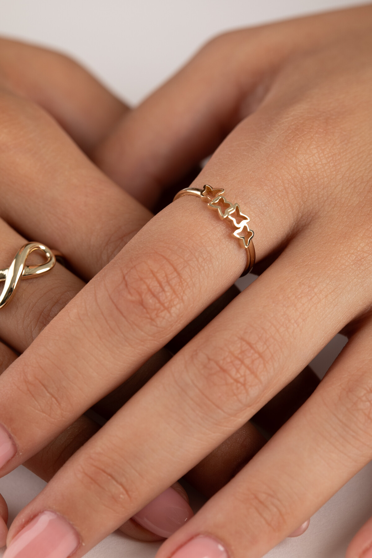 14 Ayar Altın Kelebek Yüzük