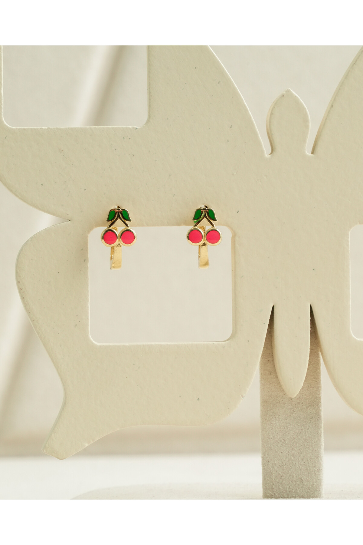 14 Ayar Altın Kiraz Çocuk Küpe