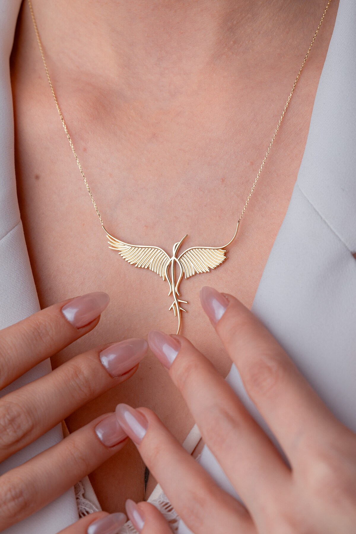 14 Ayar Altın Kırlangıç Kolye