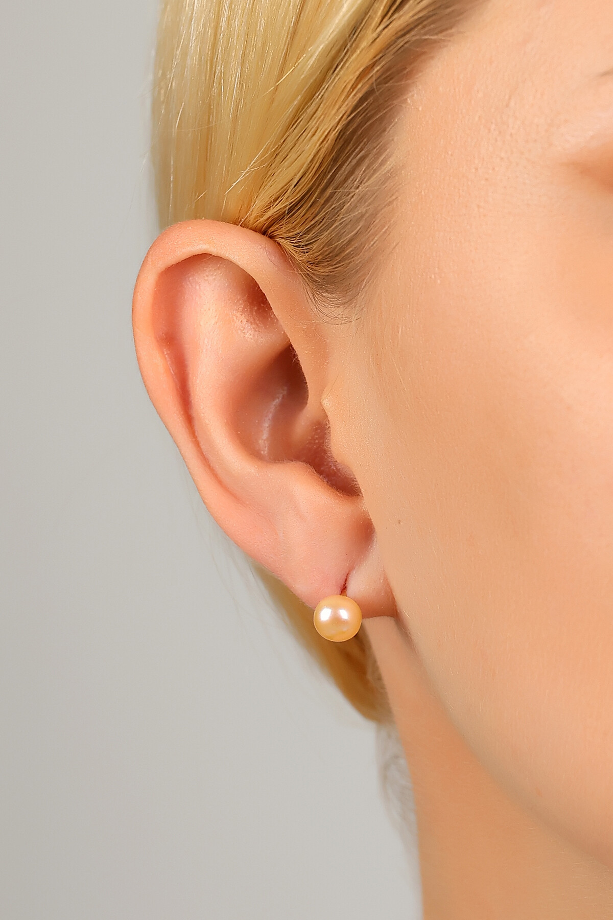 14 Ayar Altın Kolyecik İstiridye Doğal İnci Küpe