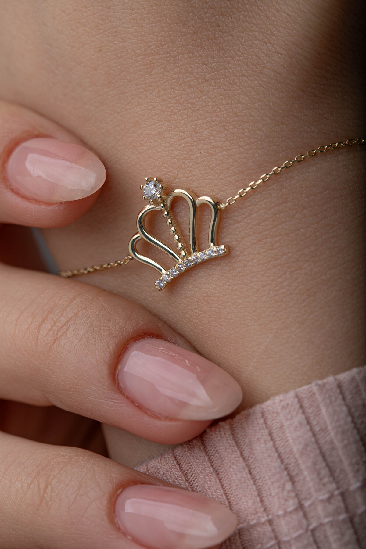 14 Ayar Altın Kral Tacı Bileklik