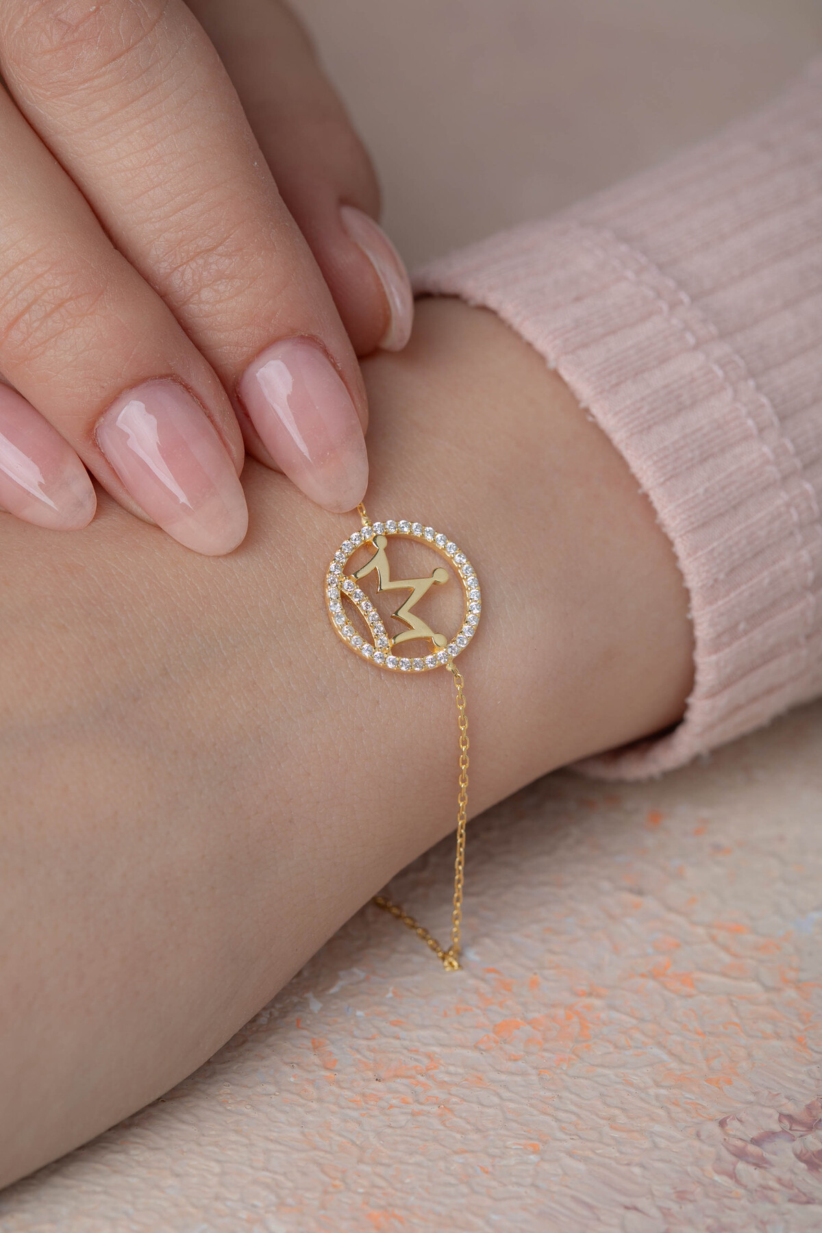 14 Ayar Altın Kral Tacı Bileklik