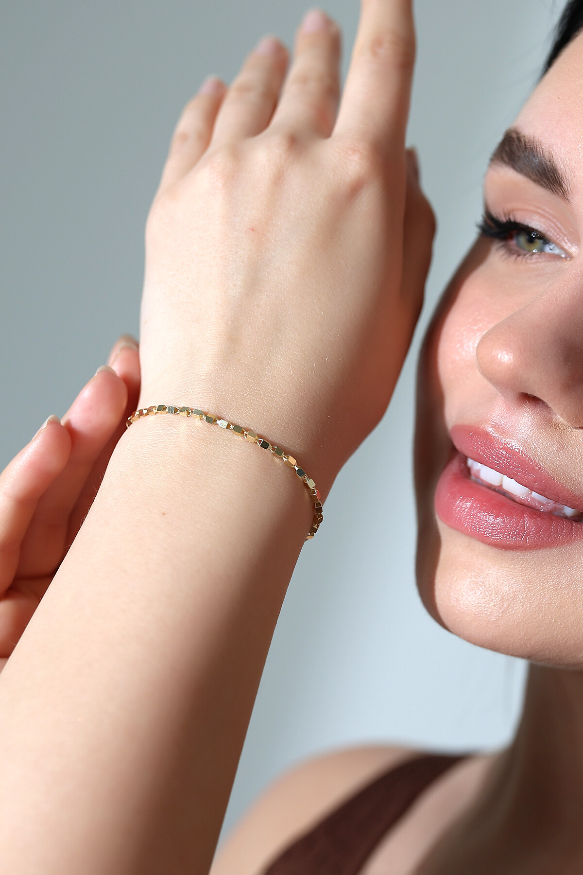 14 Ayar Altın Küp Bileklik