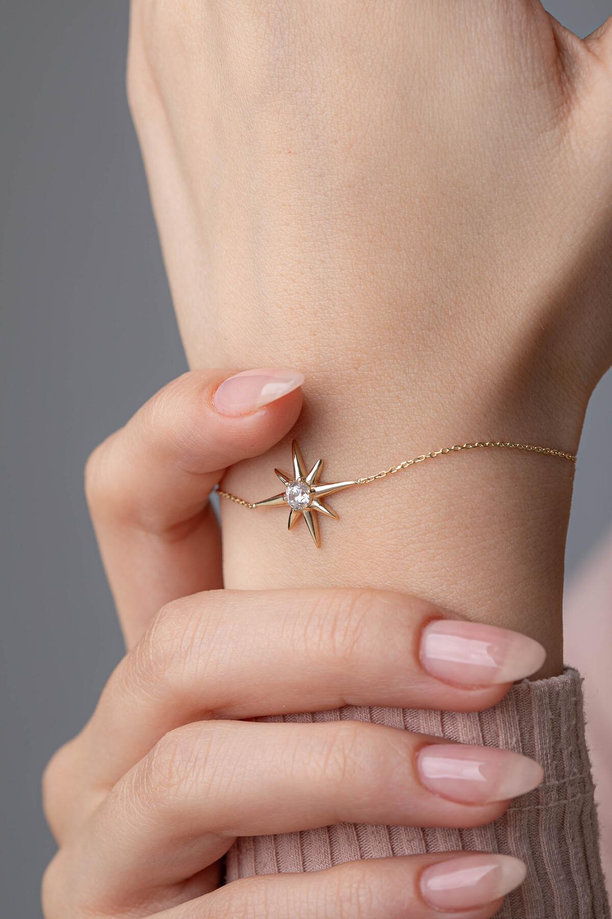 14 Ayar Altın Kutup Yıldızı Bileklik