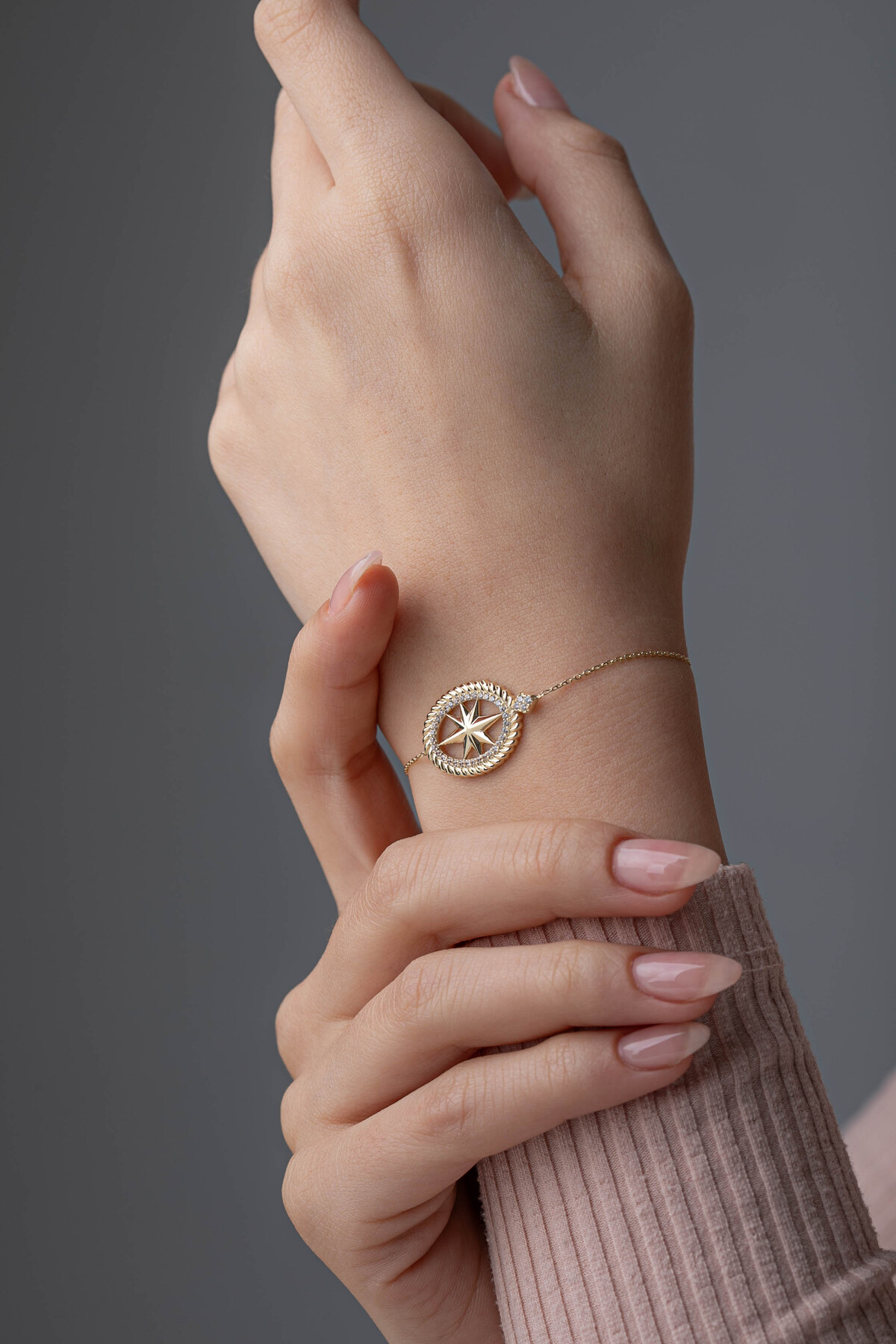 14 Ayar Altın Kutup Yıldızı Bileklik