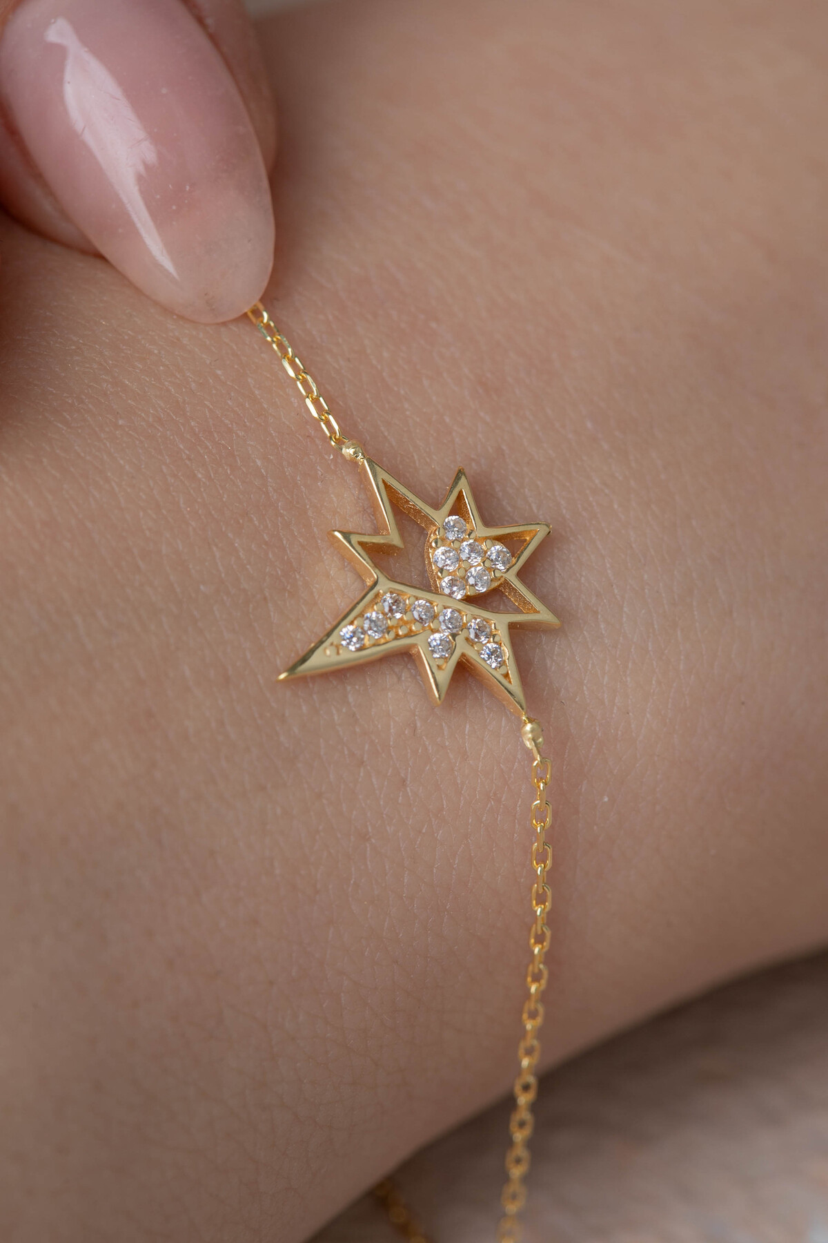 14 Ayar Altın Kutup Yıldızı Bileklik