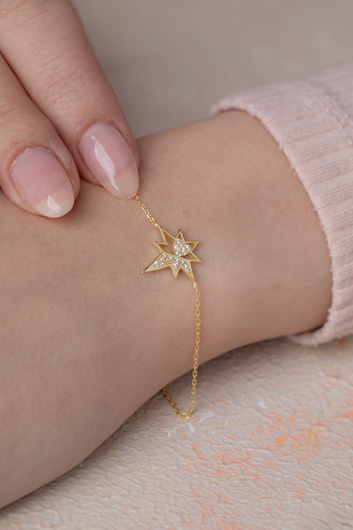 14 Ayar Altın Kutup Yıldızı Bileklik