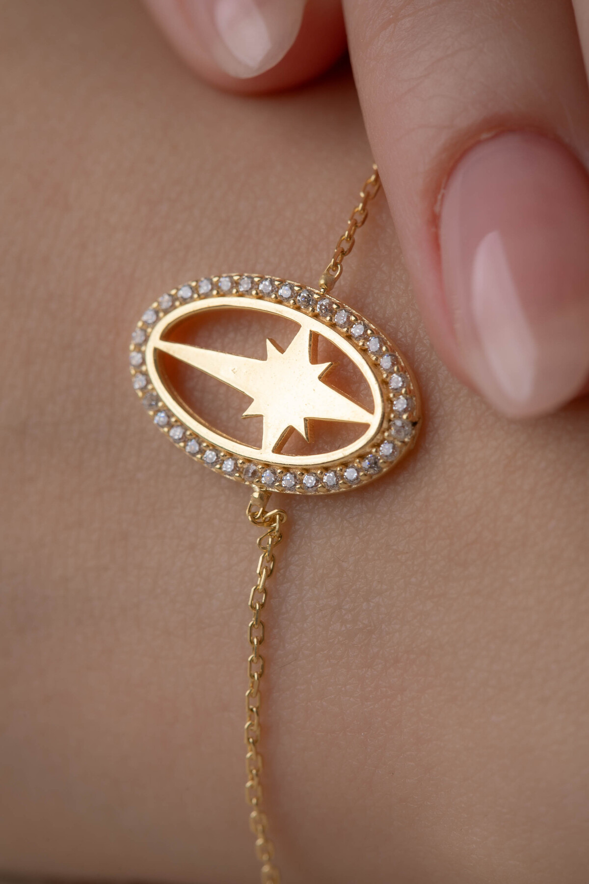 14 Ayar Altın Kutup Yıldızı Bileklik