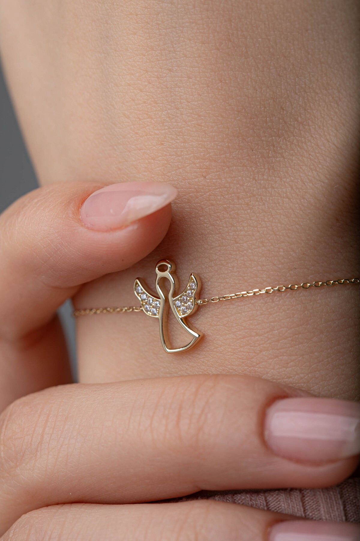 14 Ayar Altın Melek Bileklik