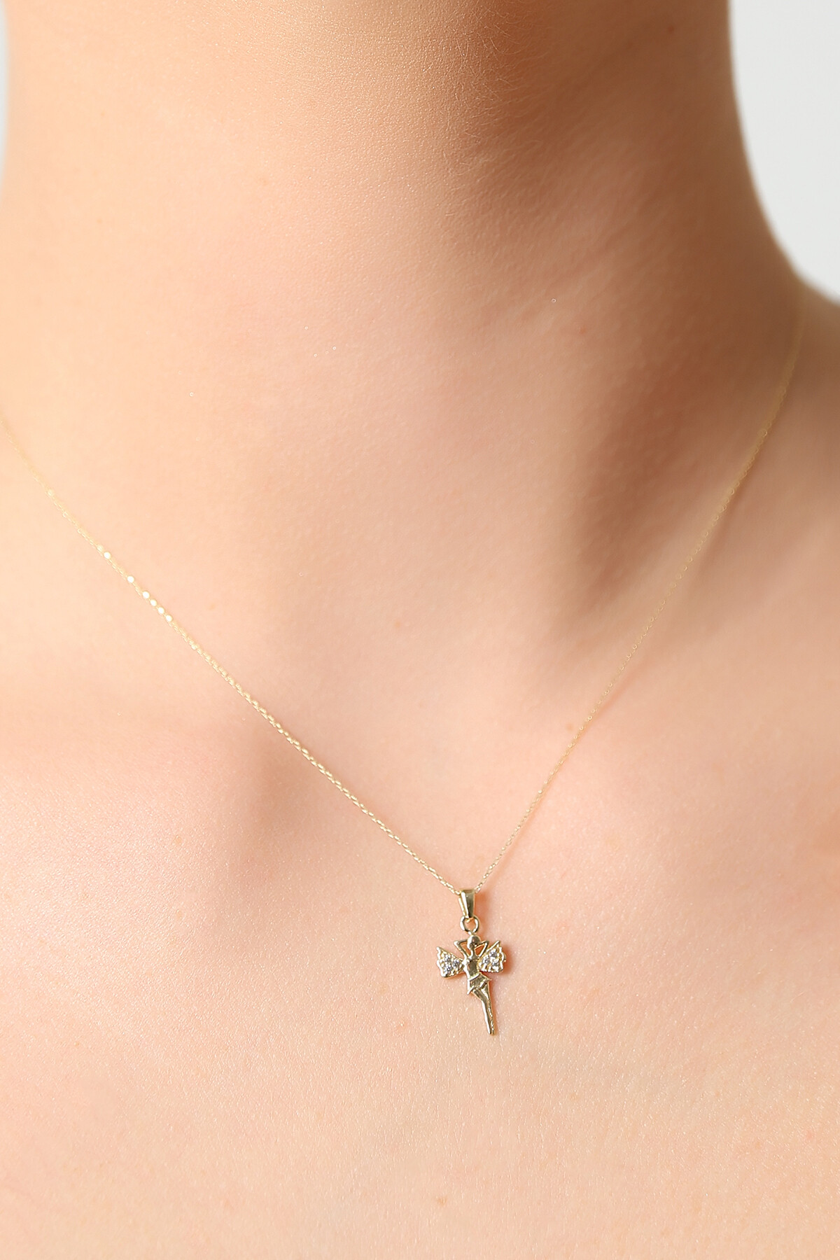 14 Ayar Altın Melek Kolye