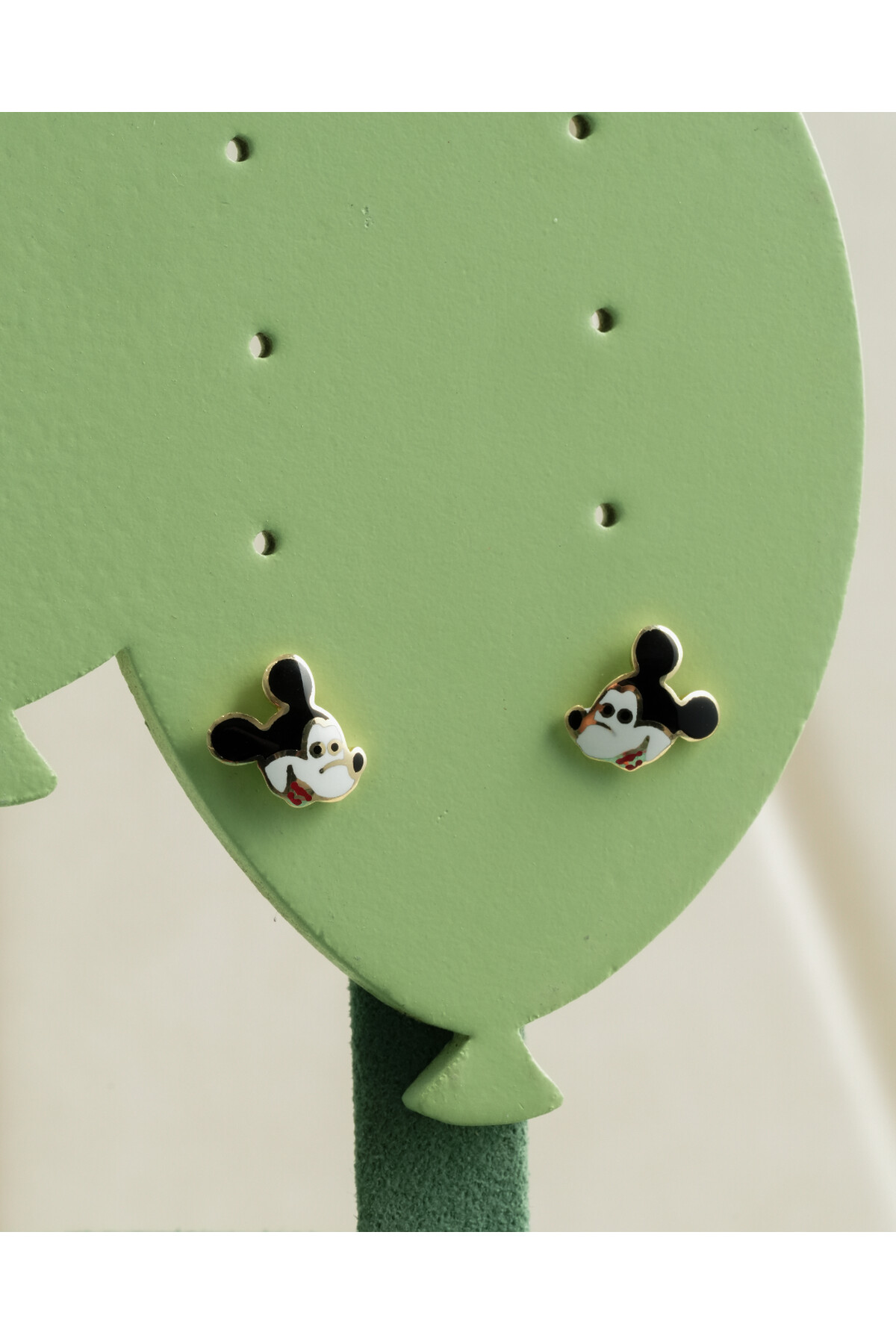 14 Ayar Altın Mickey Mouse Çocuk Küpe