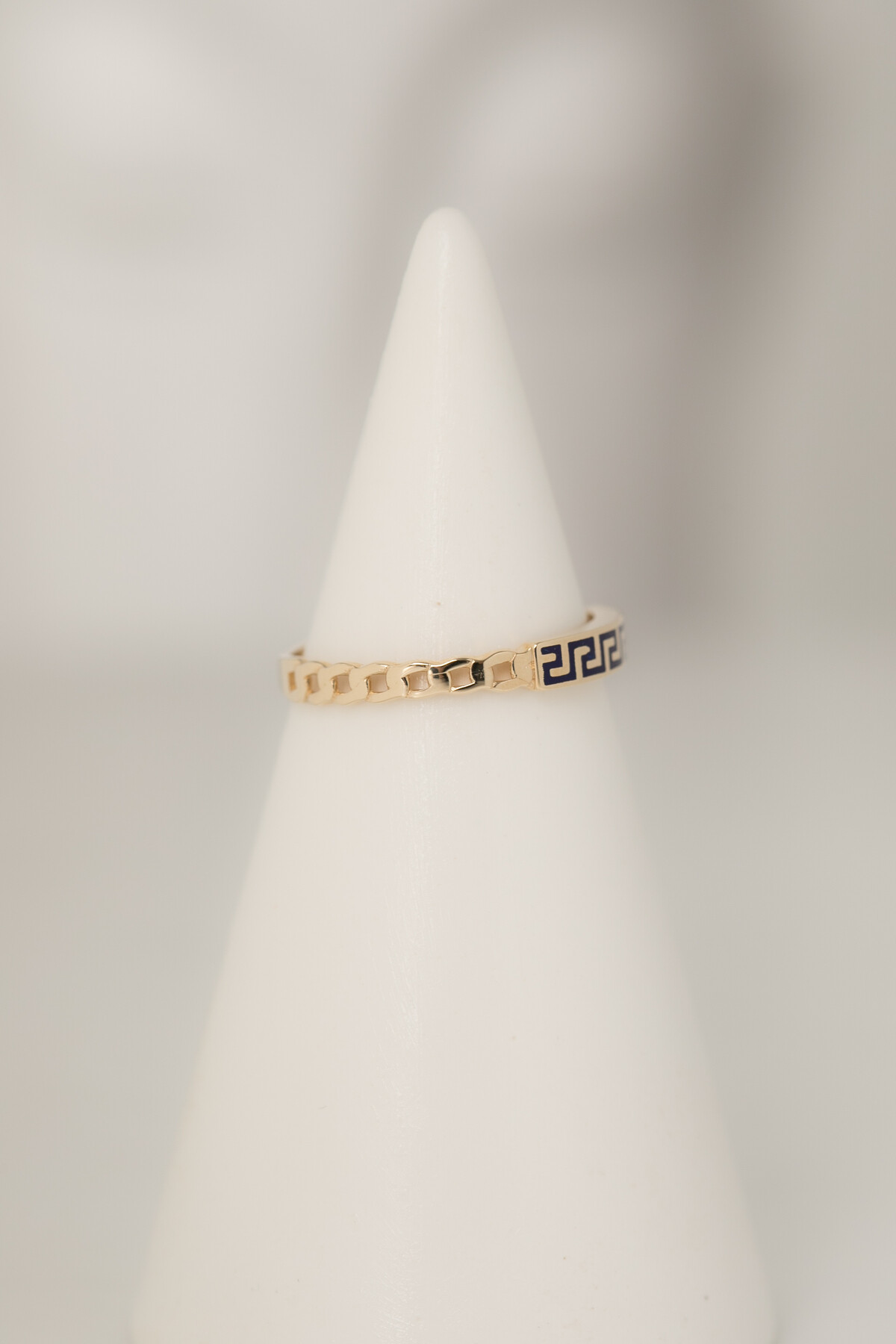 14 Ayar Altın Mine Desenli Yüzük