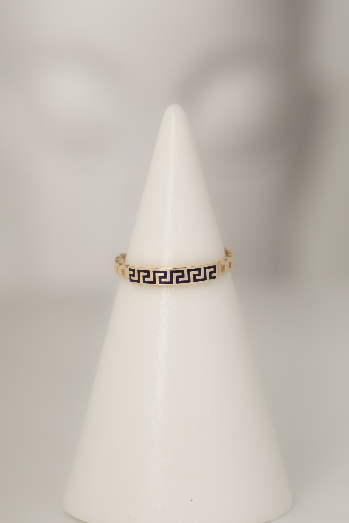 14 Ayar Altın Mine Desenli Yüzük