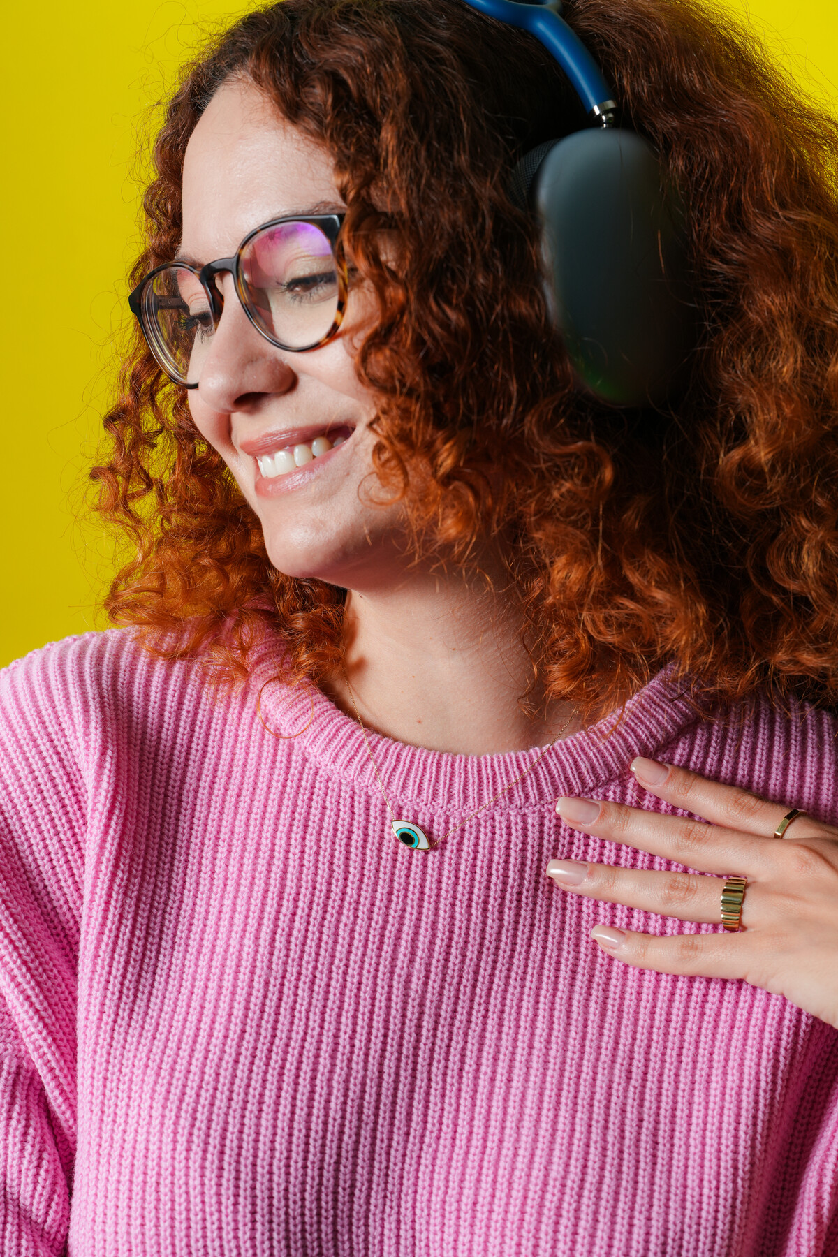 14 Ayar Altın Mineli Göz Kolye