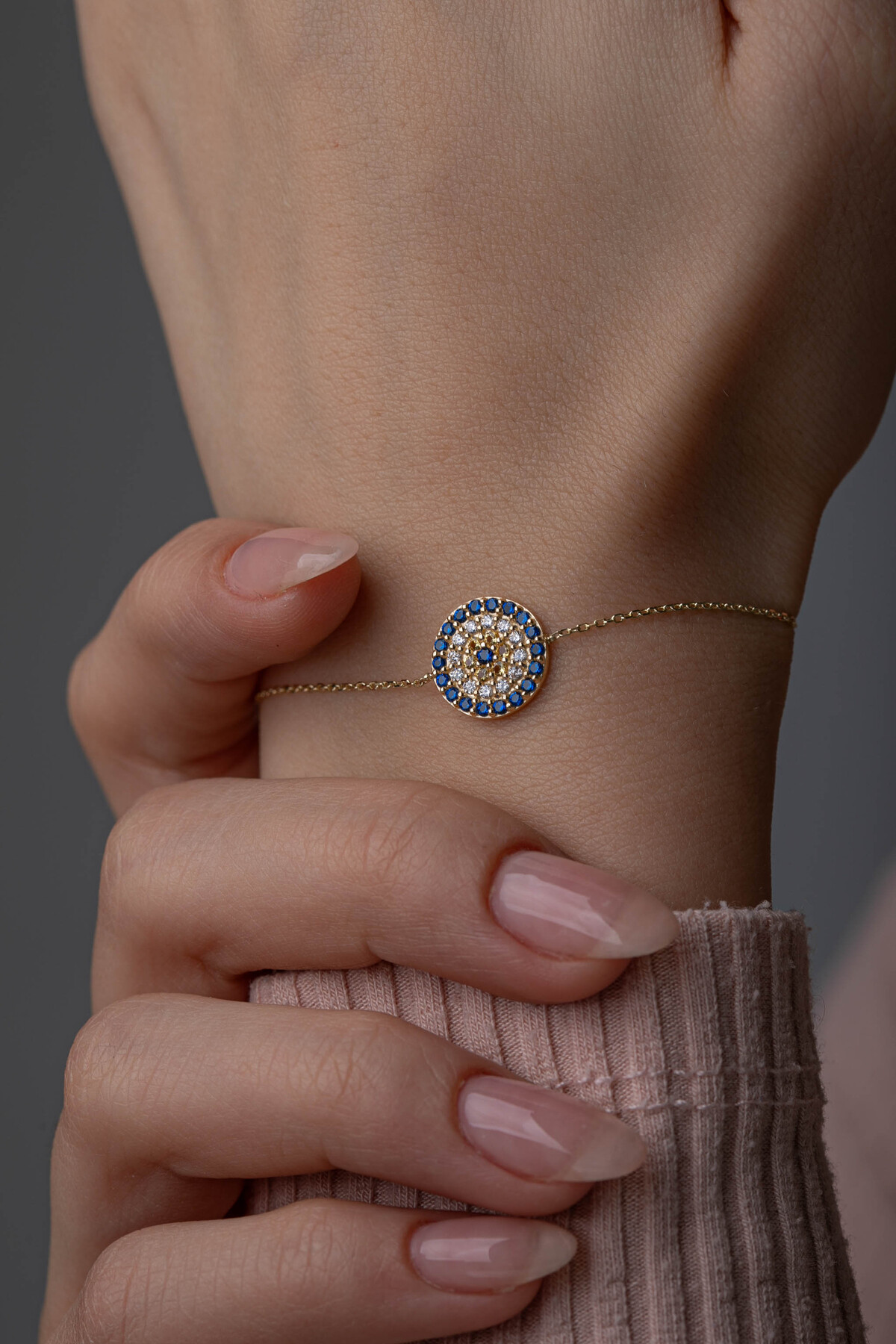 14 Ayar Altın Nazar Bileklik