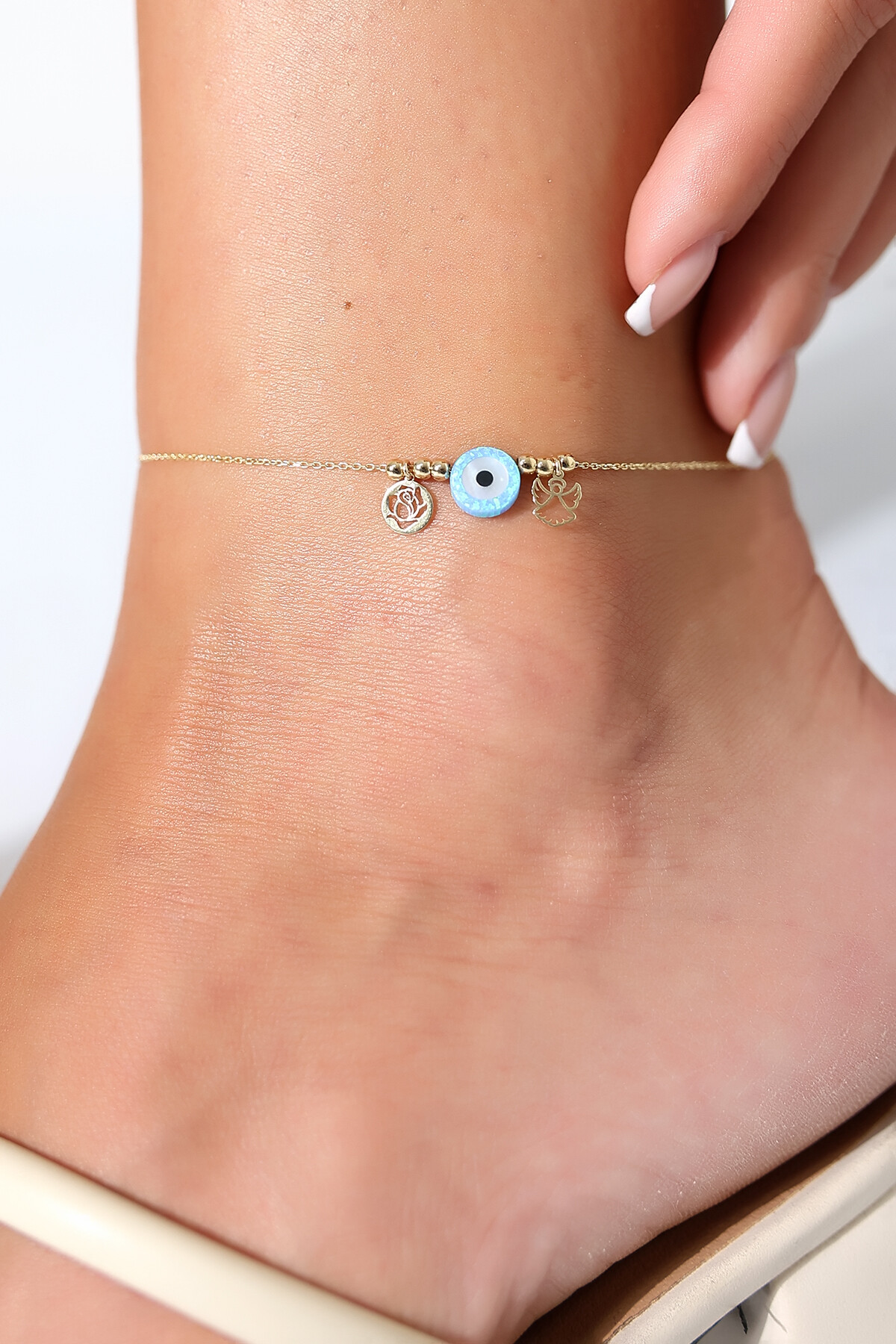 14 Ayar Altın Nazar Boncuklu Halhal