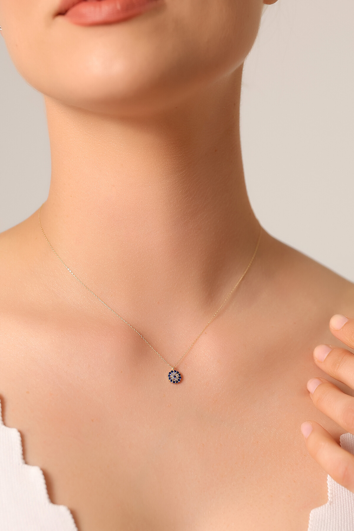 14 Ayar Altın Nazar Kolye