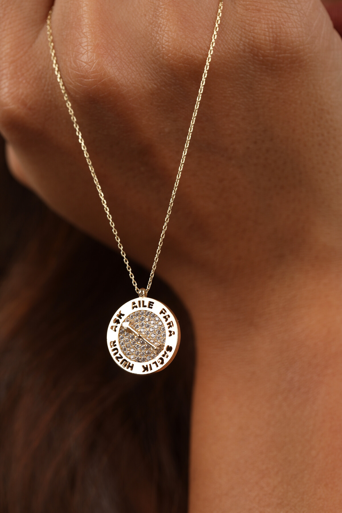 14 Ayar Altın Şansını Sen Seç Kolye