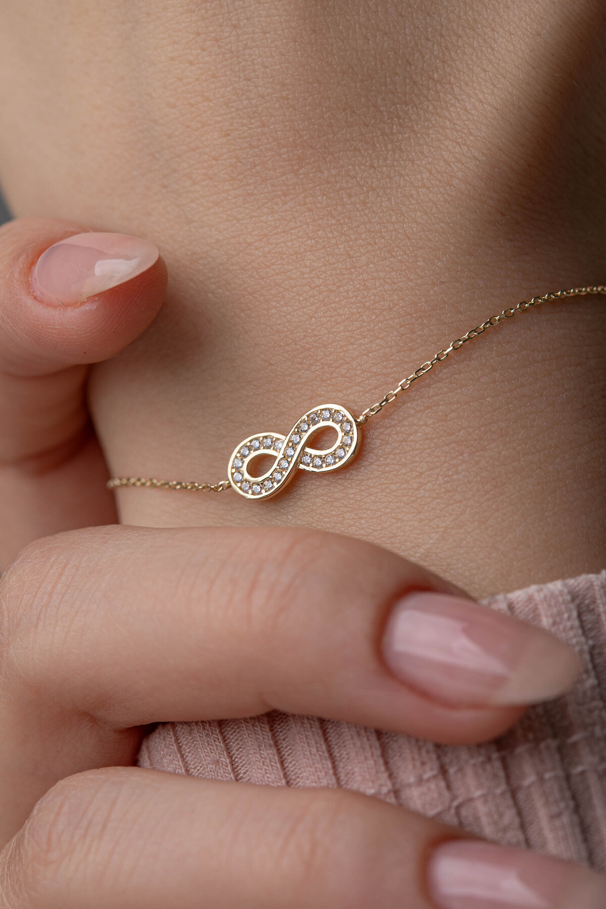 14 Ayar Altın Sonsuzluk Bileklik