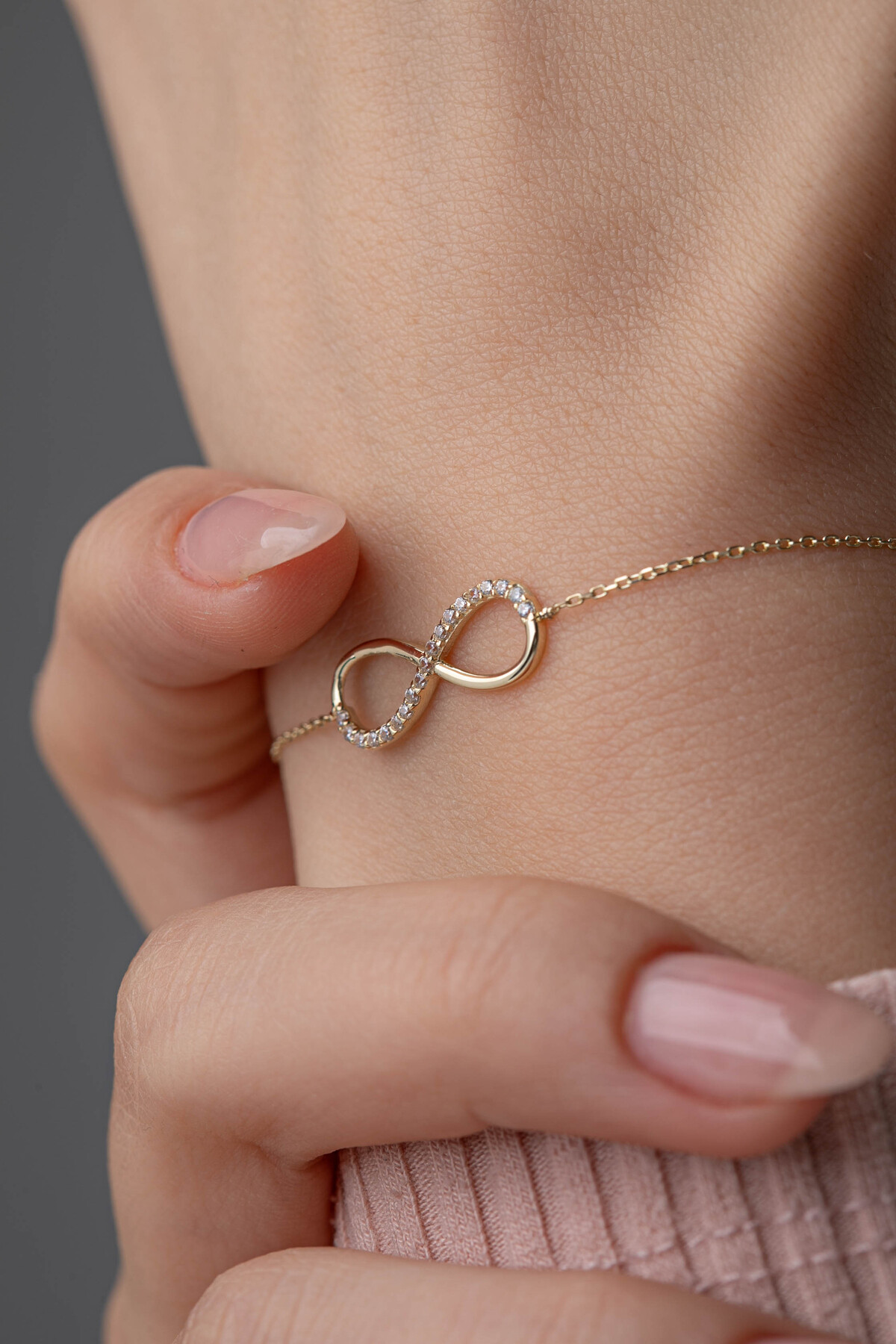 14 Ayar Altın Sonsuzluk Bileklik