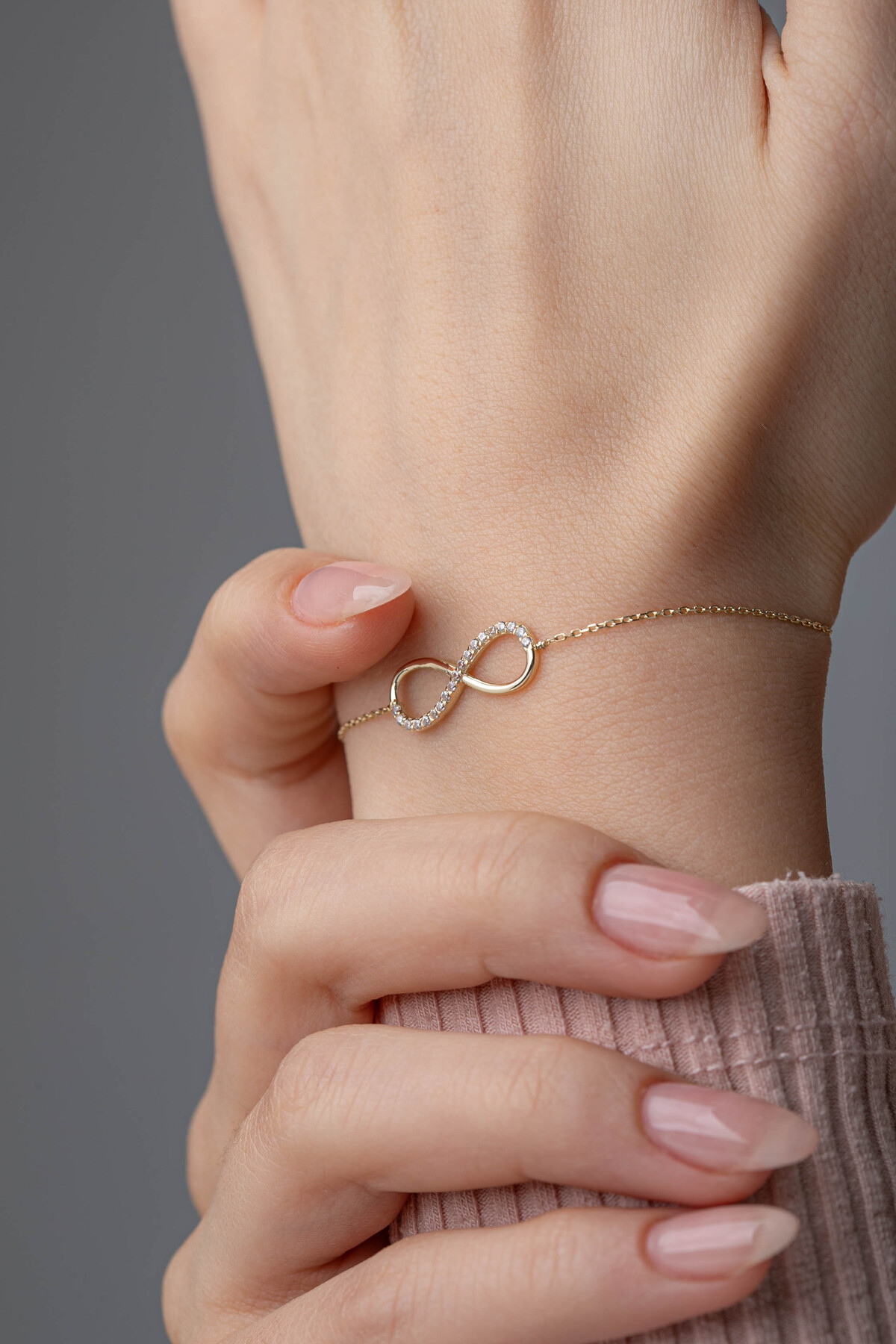 14 Ayar Altın Sonsuzluk Bileklik