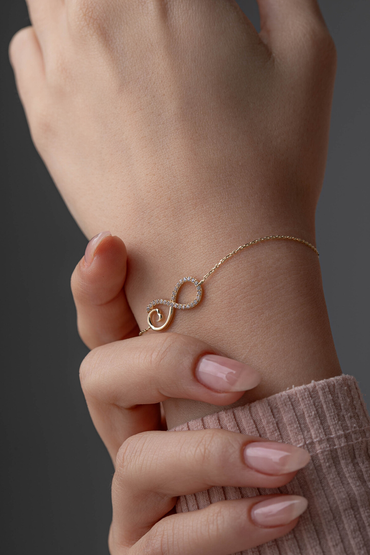 14 Ayar Altın Sonsuzluk Bileklik