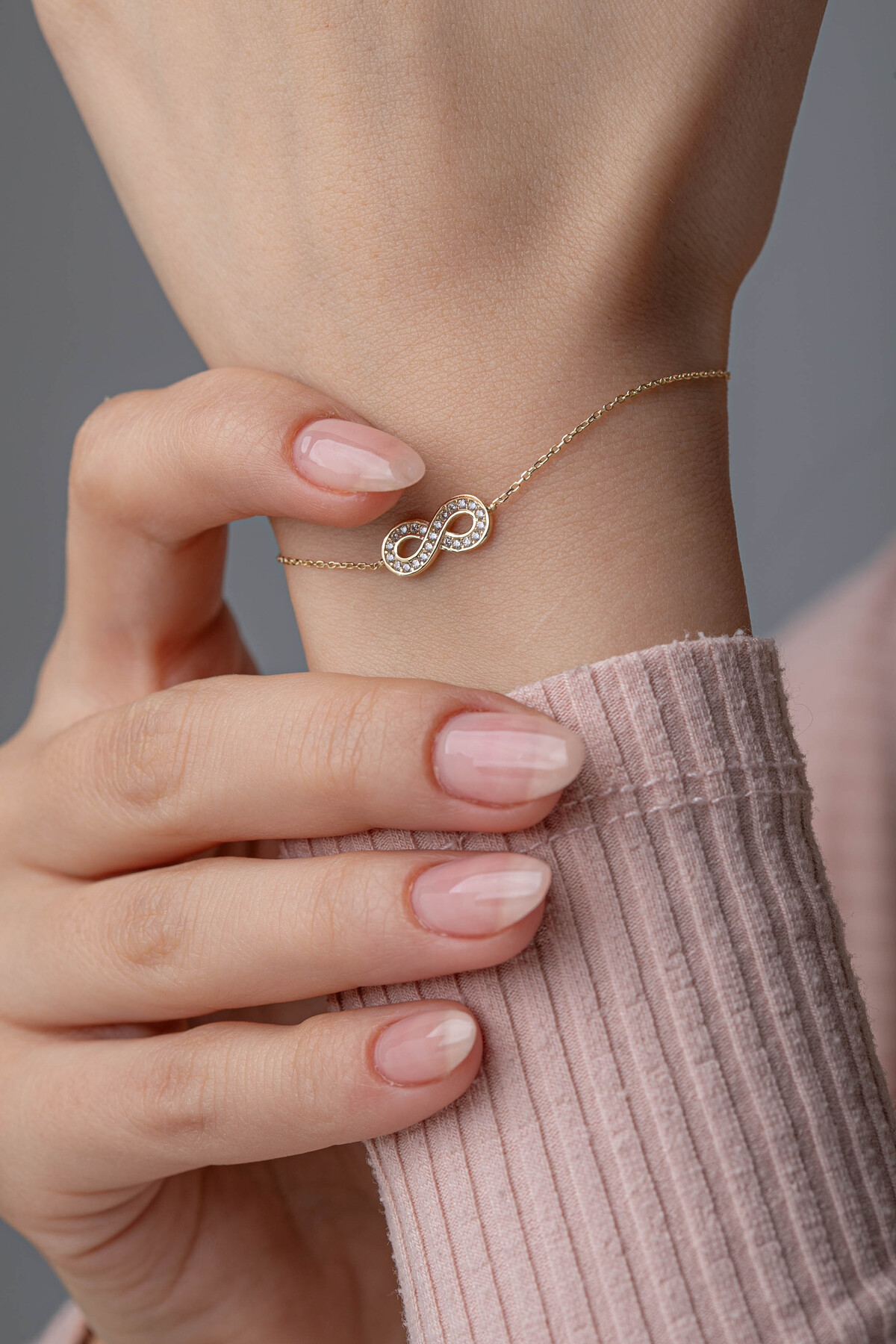 14 Ayar Altın Sonsuzluk Bileklik