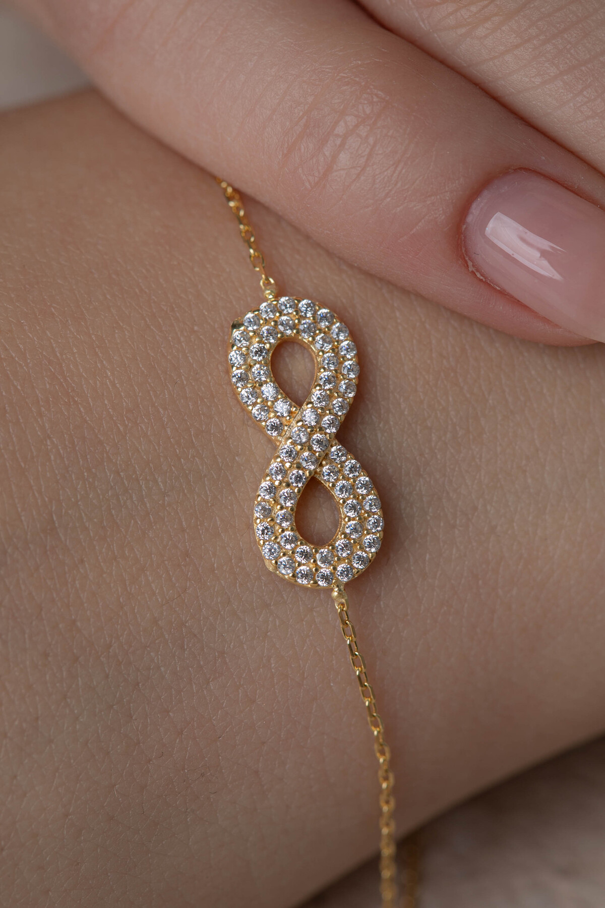 14 Ayar Altın Sonsuzluk Bileklik