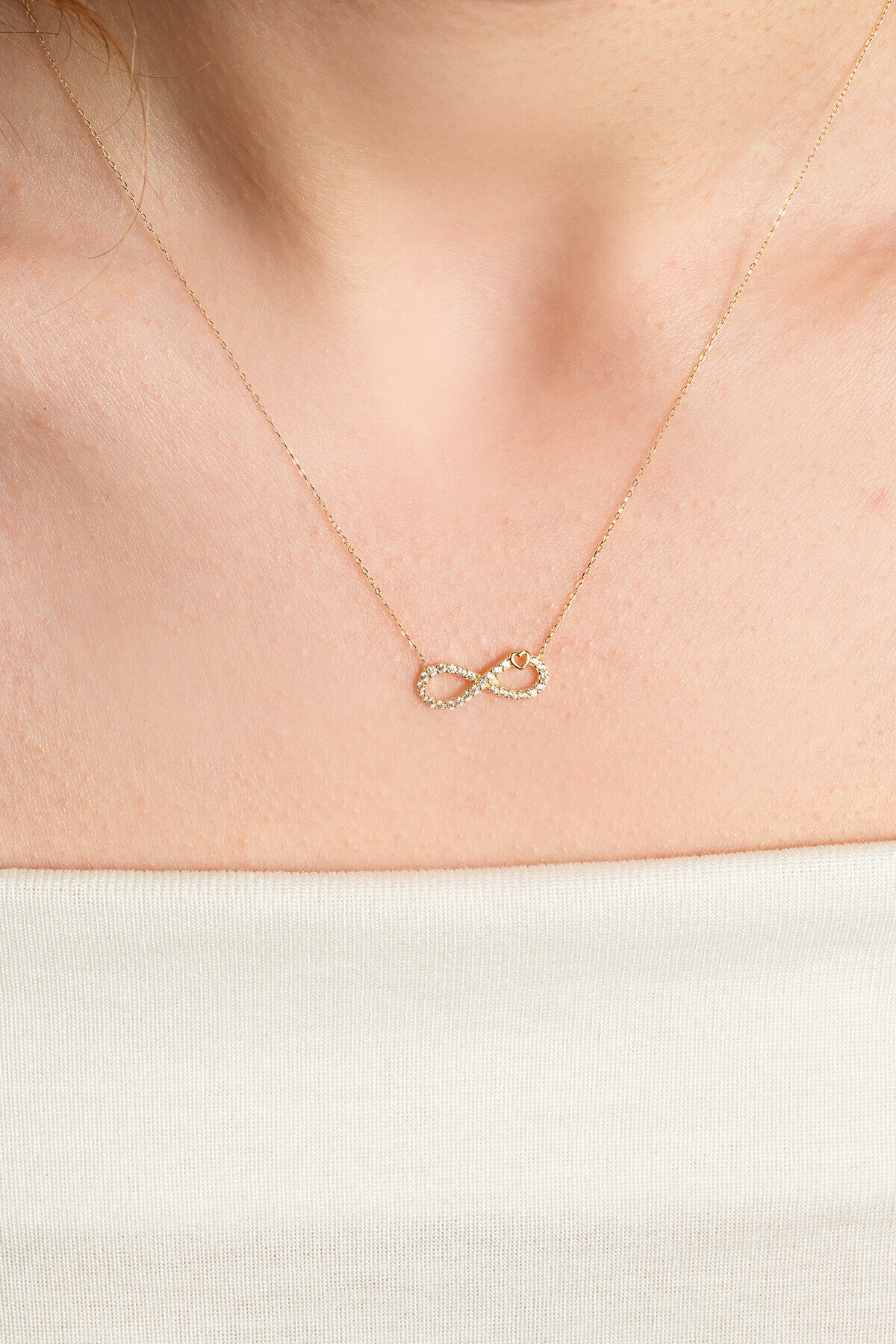 14 Ayar Altın Sonsuzluk Kolye