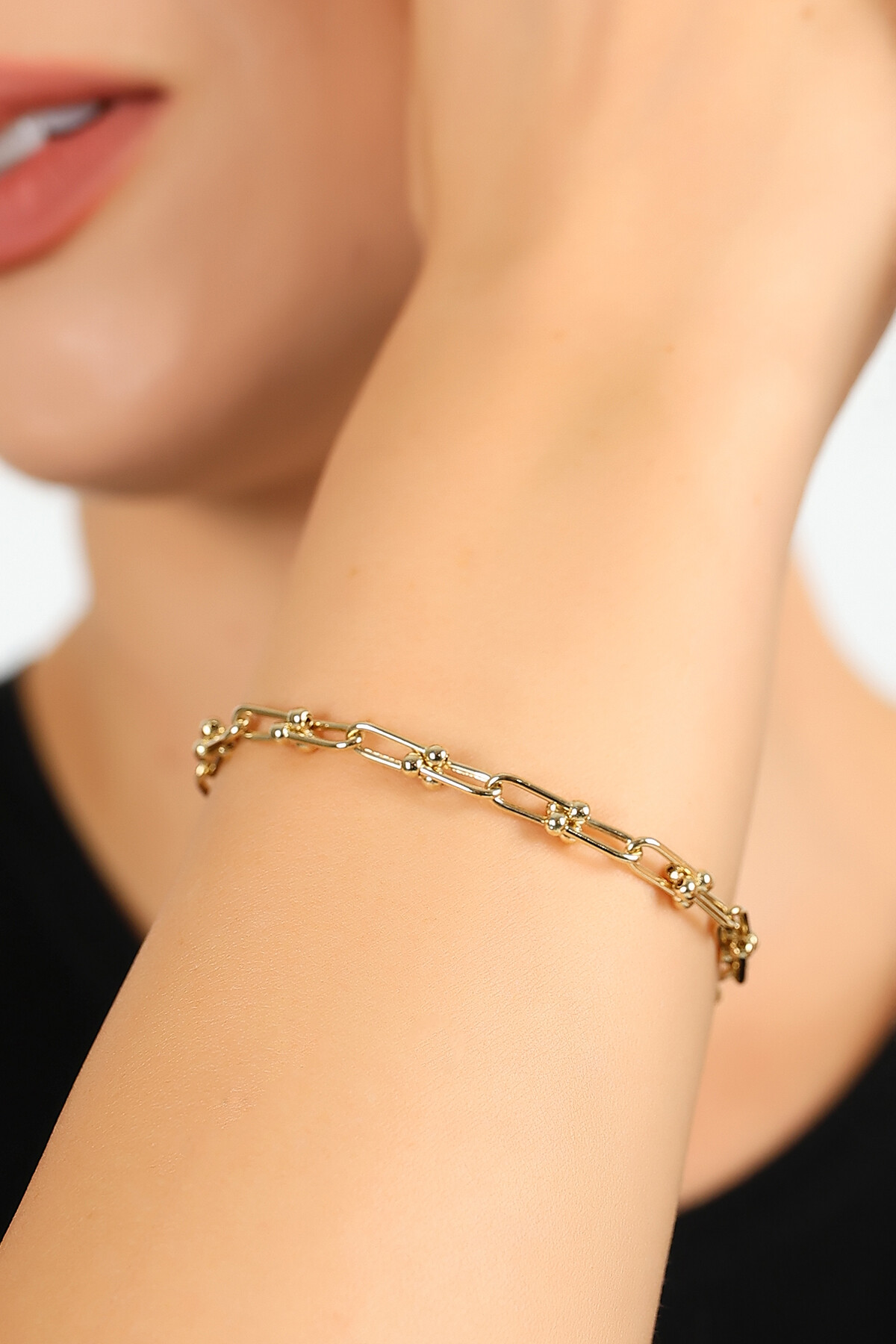 14 Ayar Altın T Zincir Bileklik