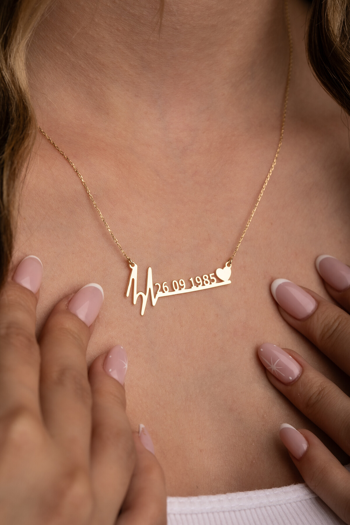 14 Ayar Altın Tarih Yazılı Kolye