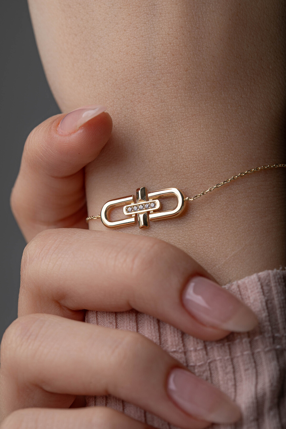 14 Ayar Altın Tasarım Bileklik