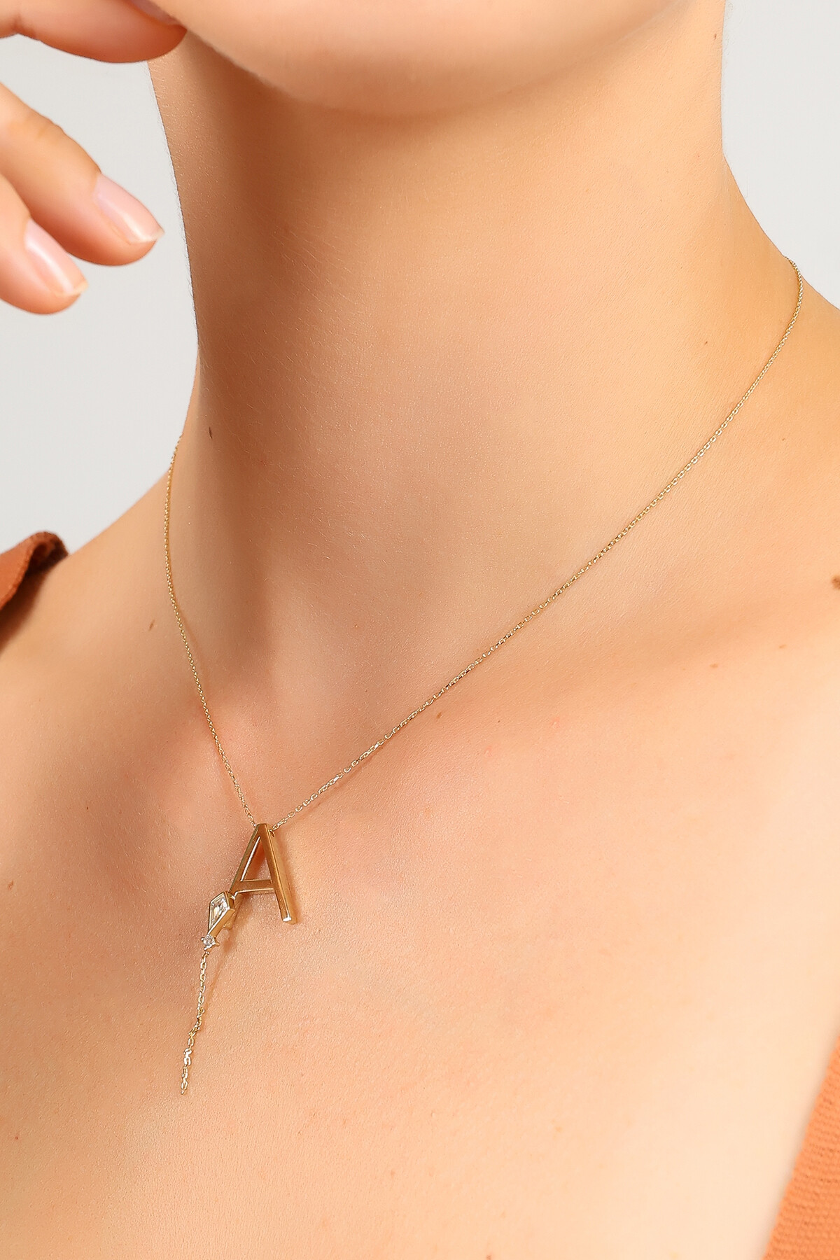 14 Ayar Altın Uçurtma  A Harfi Kolye