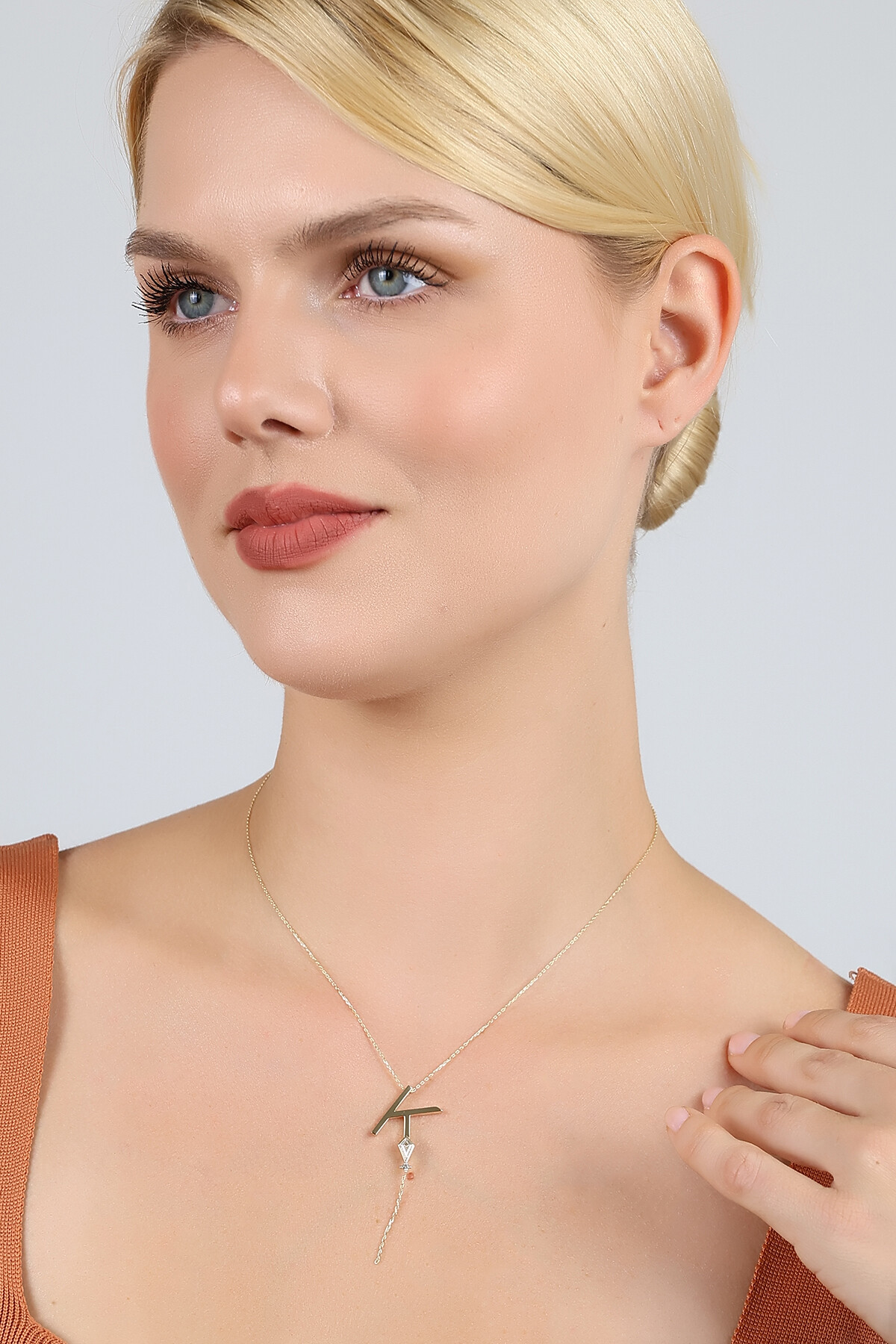 14 Ayar Altın Uçurtma  K Harfi Kolye