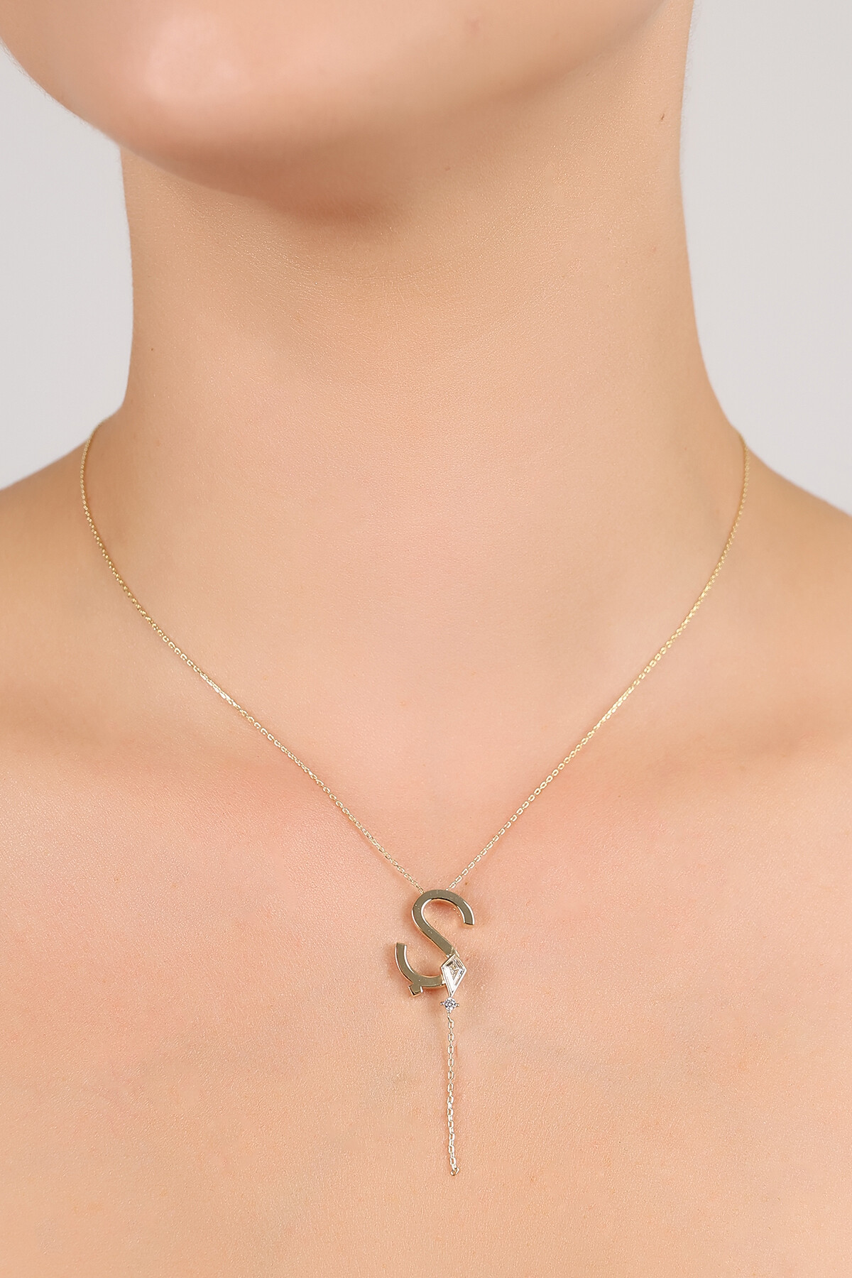 14 Ayar Altın Uçurtma  Ş Harfi Kolye