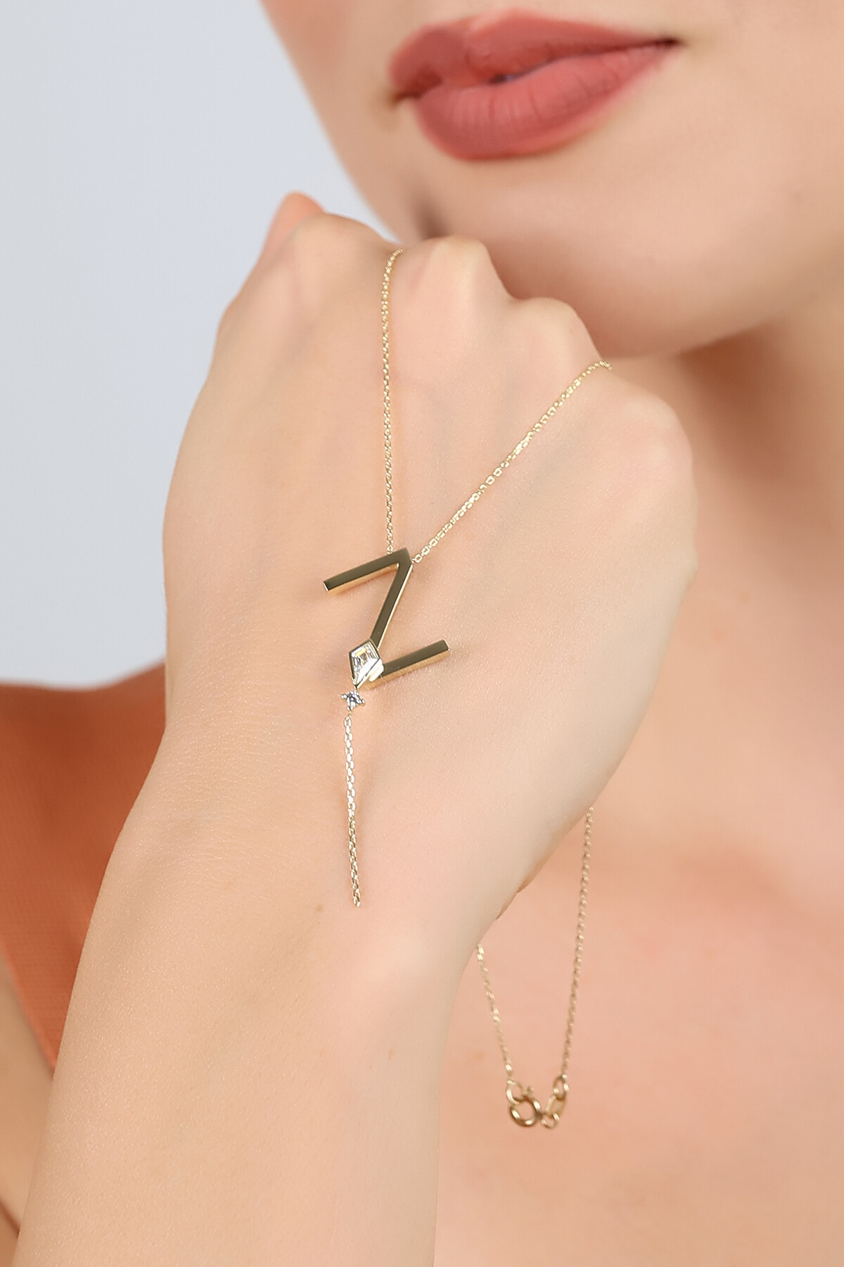 14 Ayar Altın Uçurtma  Z Harfi Kolye