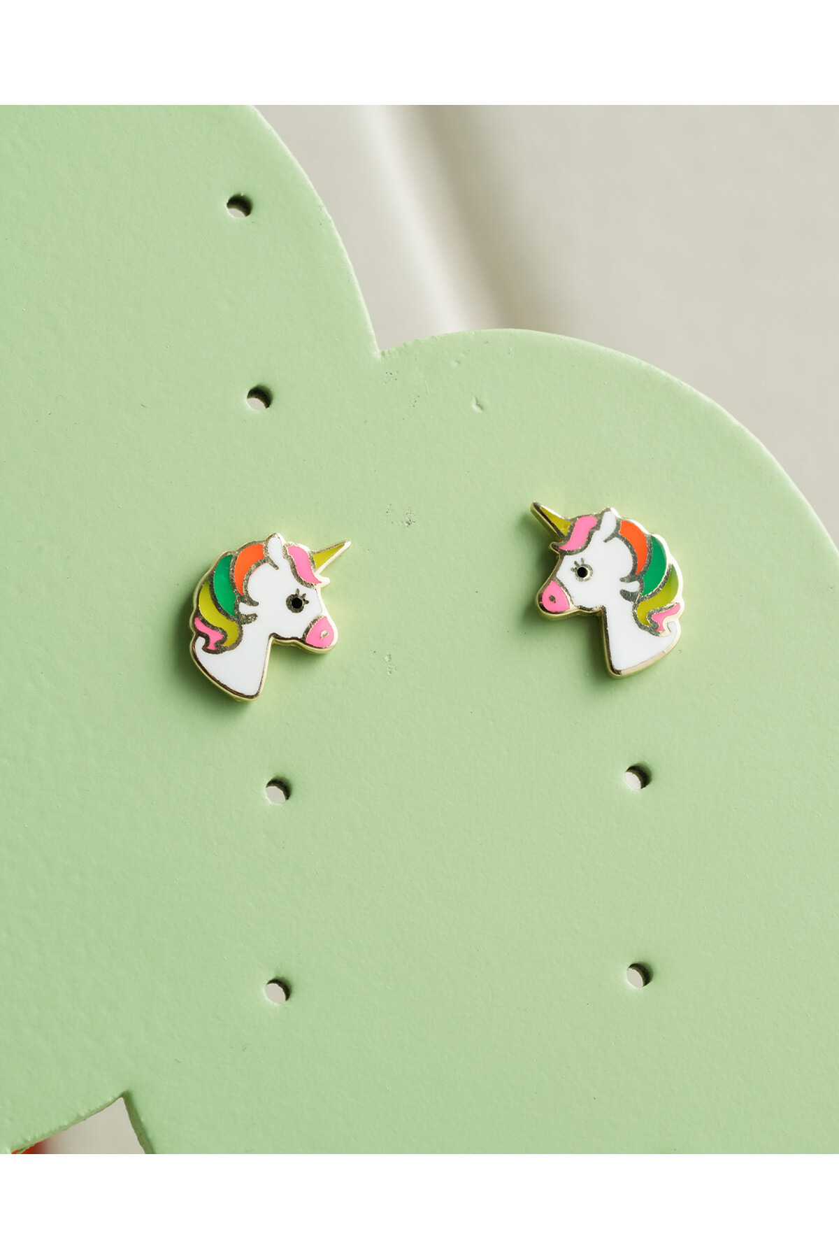 14 Ayar Altın Unicorn Çocuk Küpe