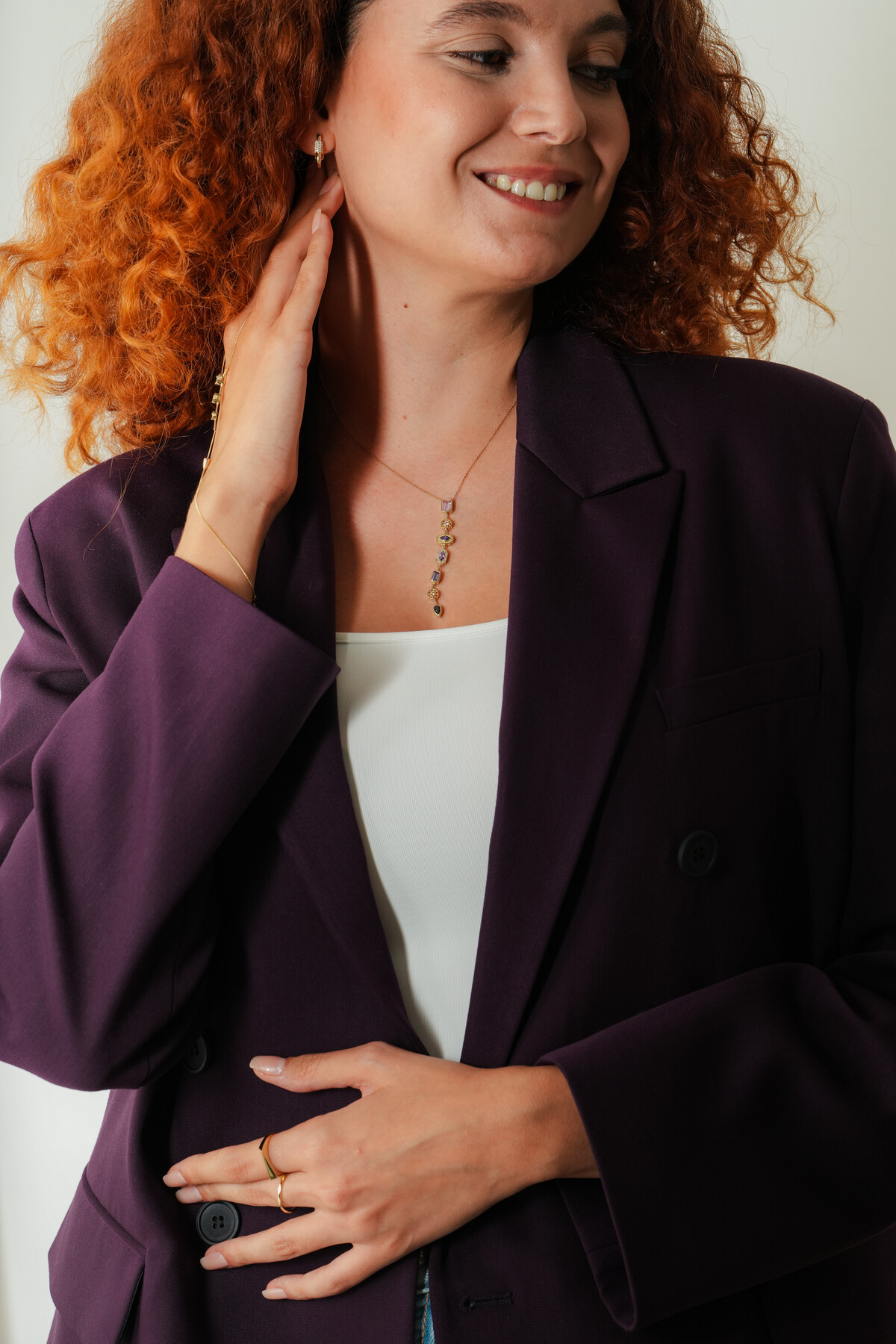 14 Ayar Altın Y kolye