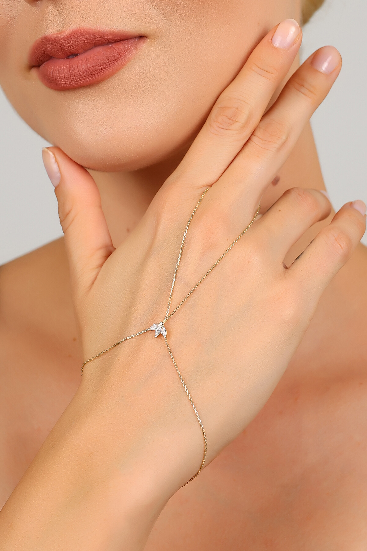 14 Ayar Altın Yeşil Lotus Kişiselleştirilebilir Taşlı Şahmeran