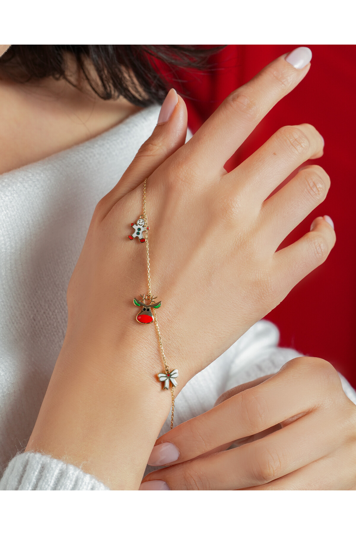 14 Ayar Altın Yılbaşı Charm Bileklik