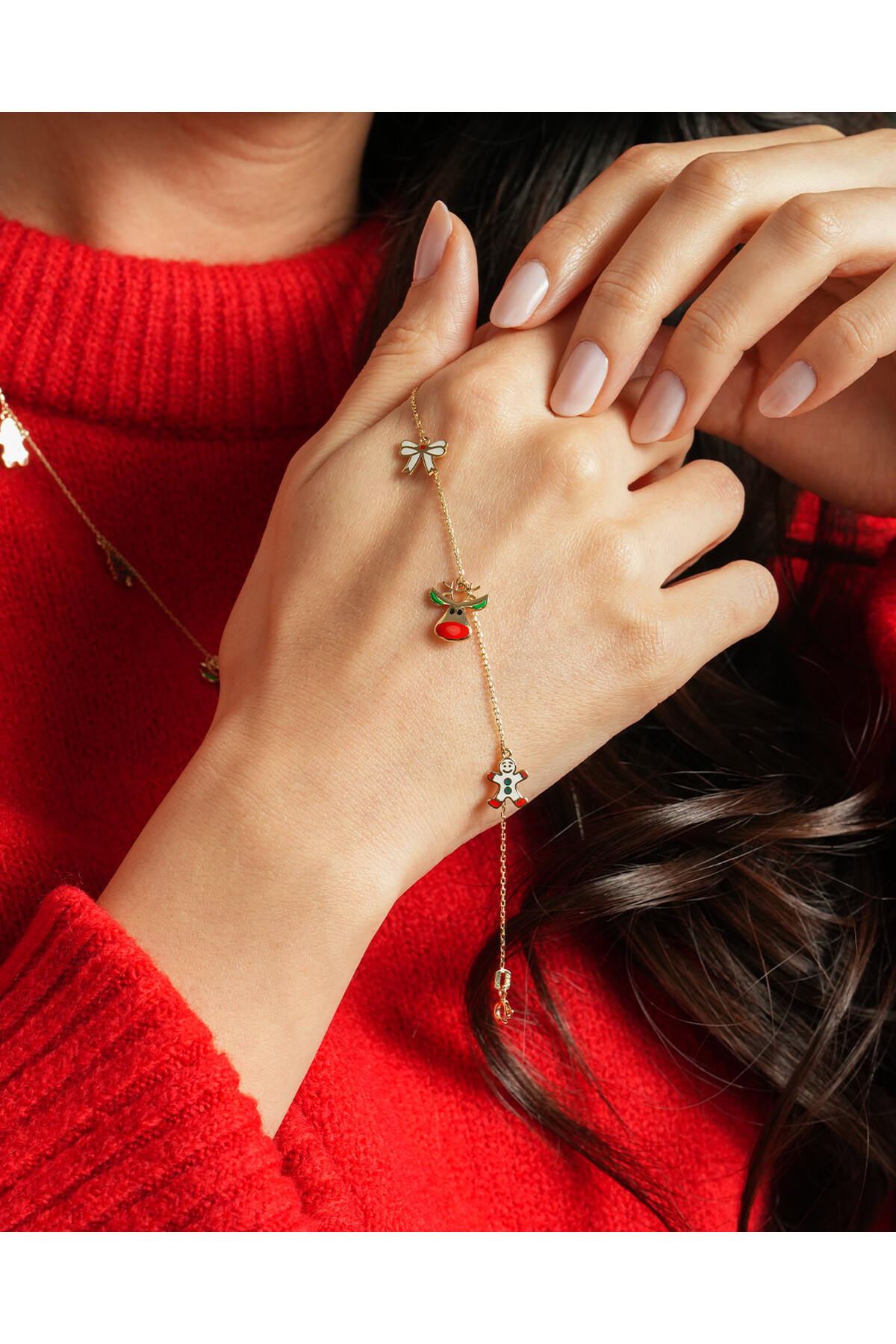 14 Ayar Altın Yılbaşı Charm Bileklik