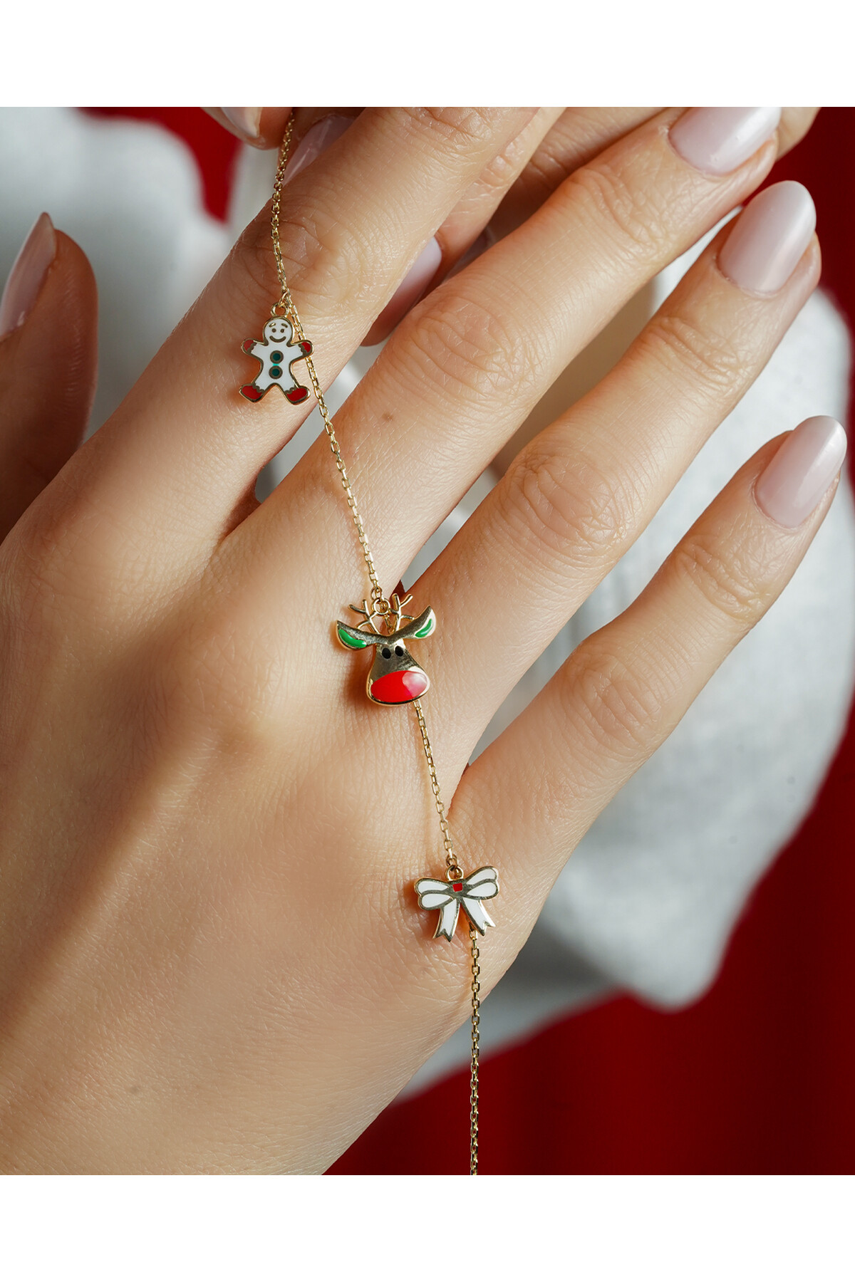 14 Ayar Altın Yılbaşı Charm Bileklik