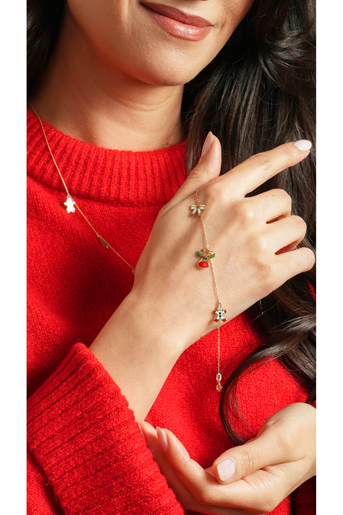 14 Ayar Altın Yılbaşı Charm Bileklik