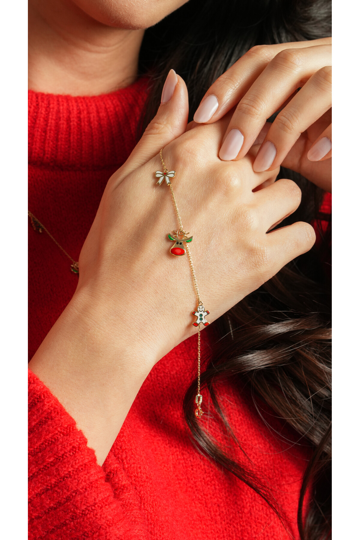 14 Ayar Altın Yılbaşı Charm Bileklik