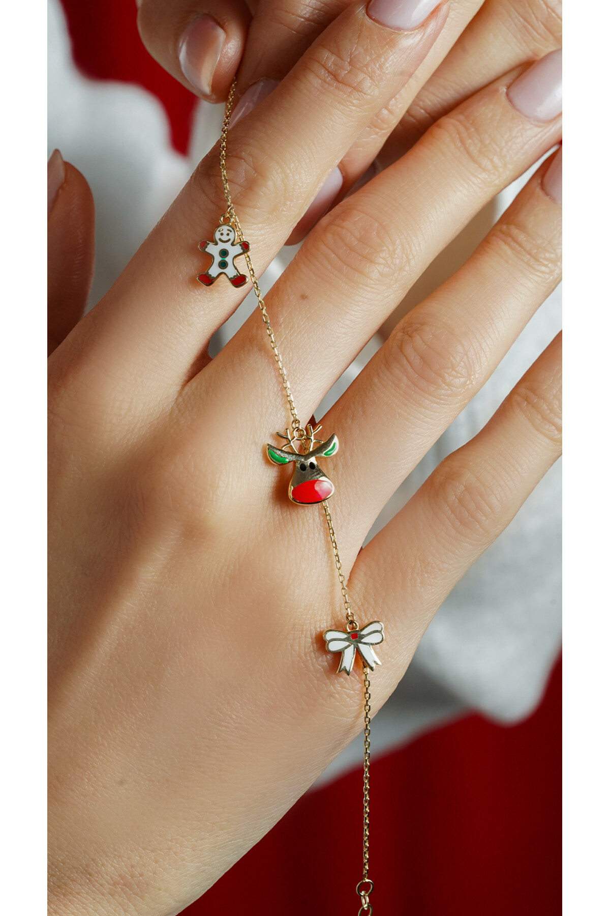 14 Ayar Altın Yılbaşı Charm Bileklik