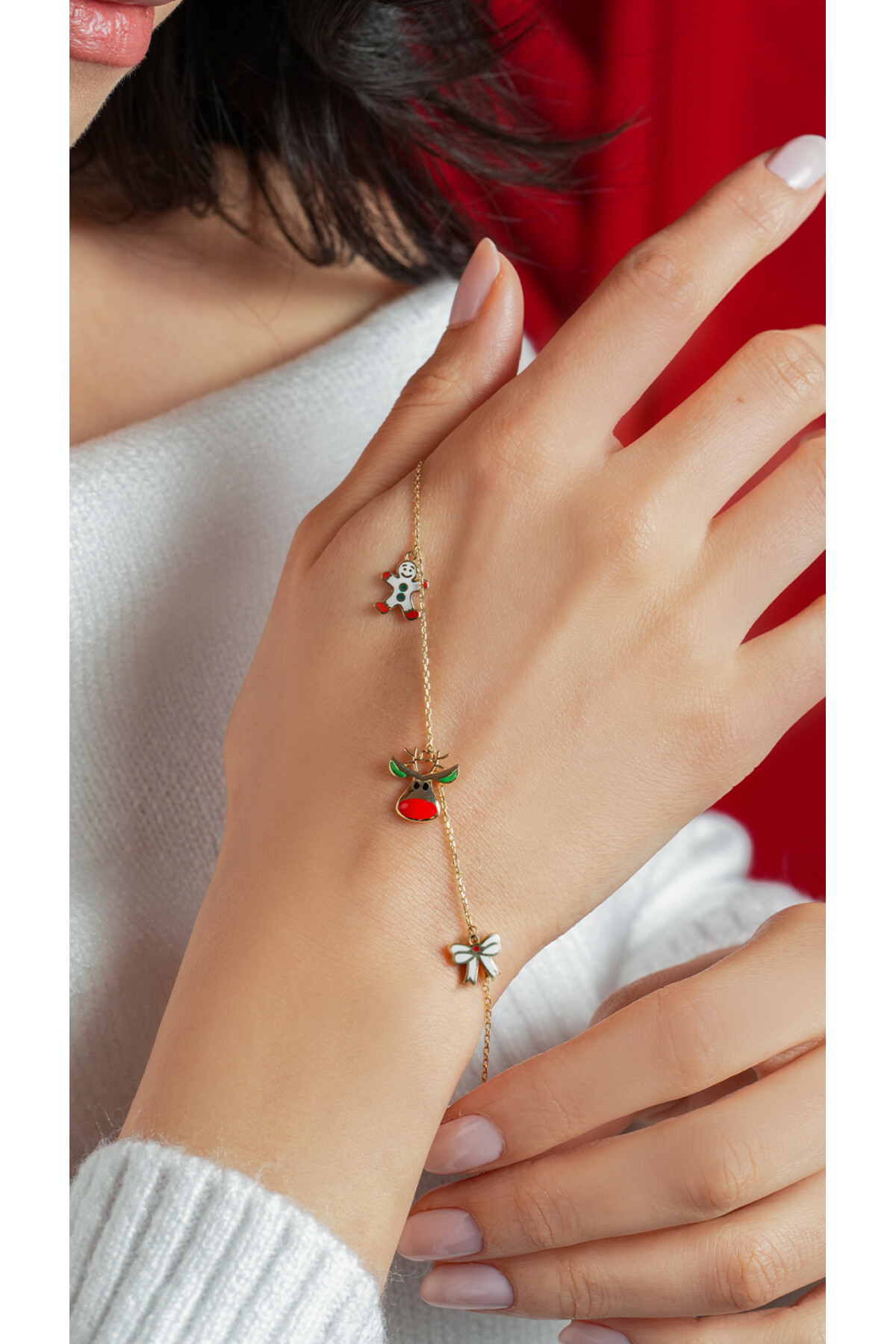 14 Ayar Altın Yılbaşı Charm Bileklik