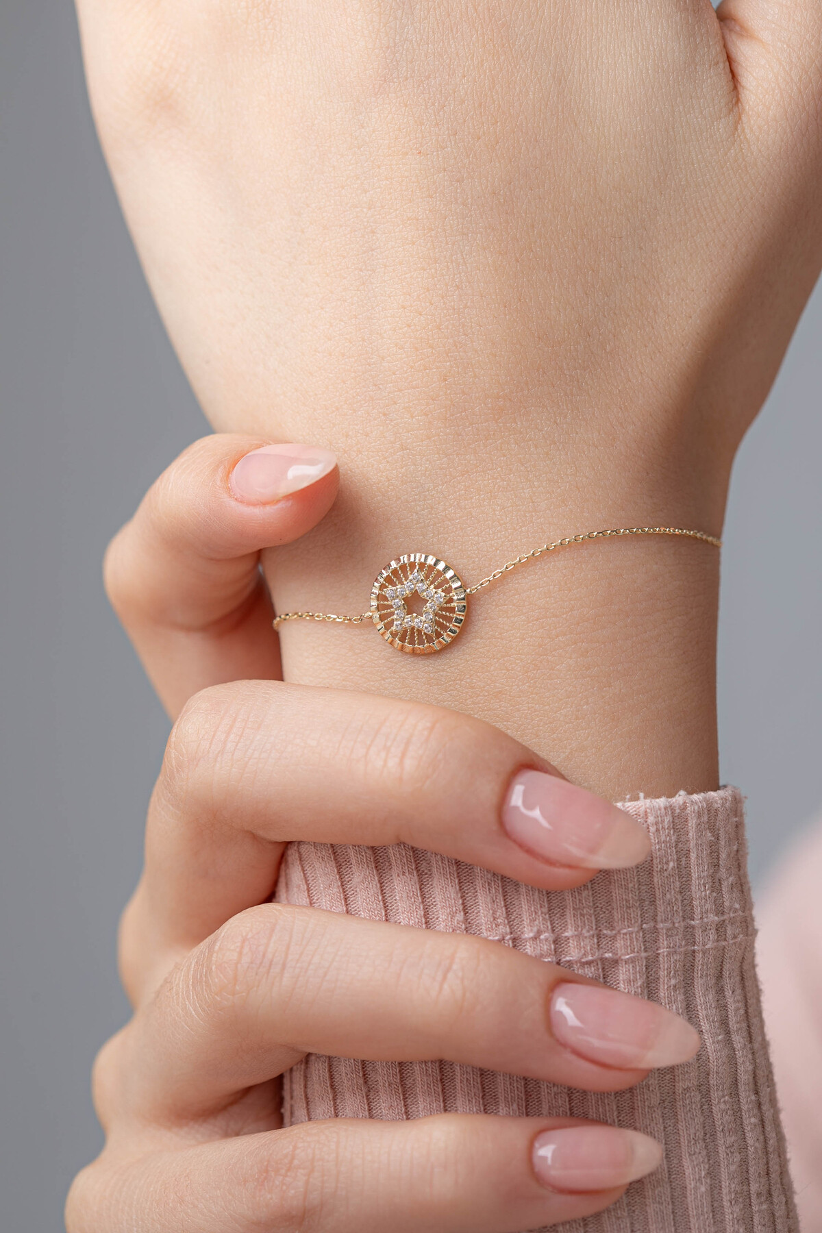 14 Ayar Altın Yıldız Bileklik