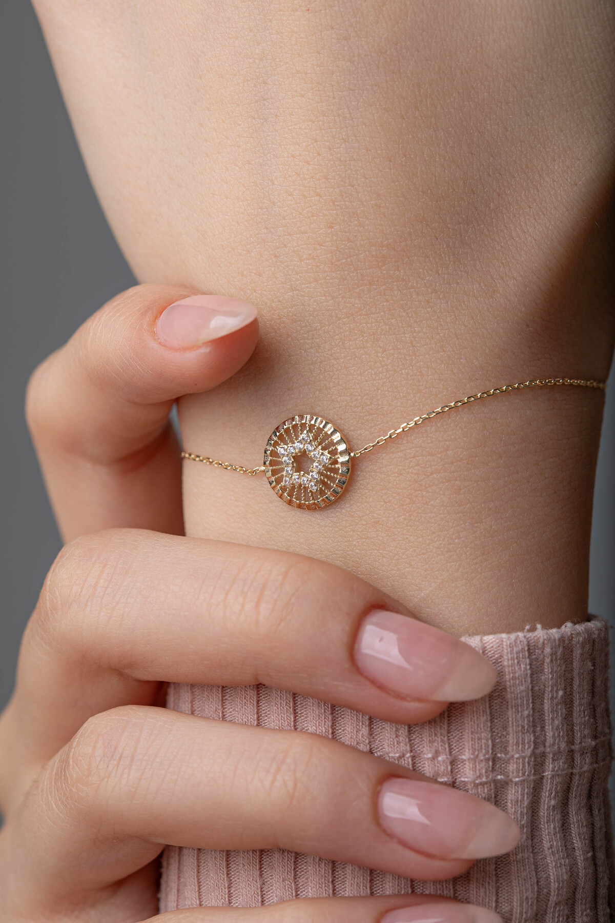 14 Ayar Altın Yıldız Bileklik