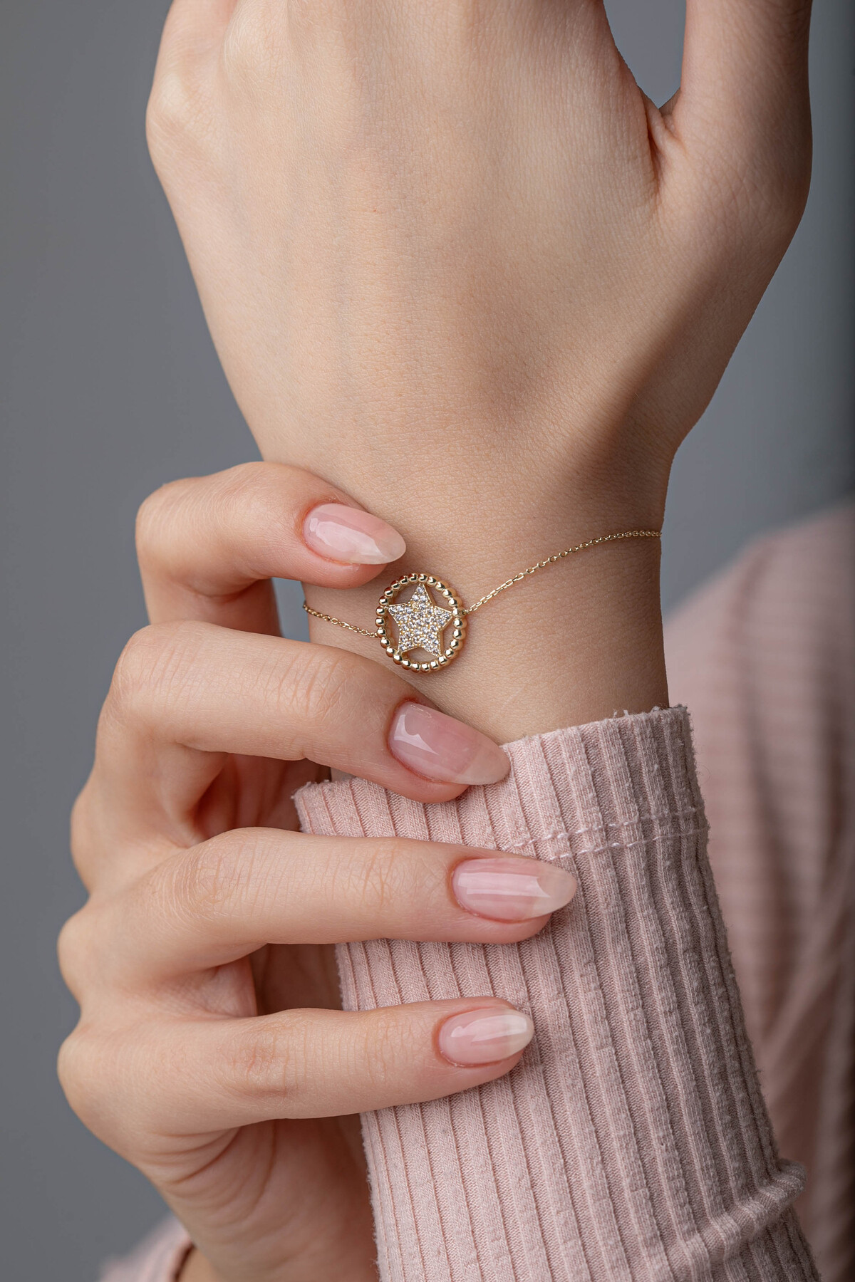 14 Ayar Altın Yıldız Bileklik