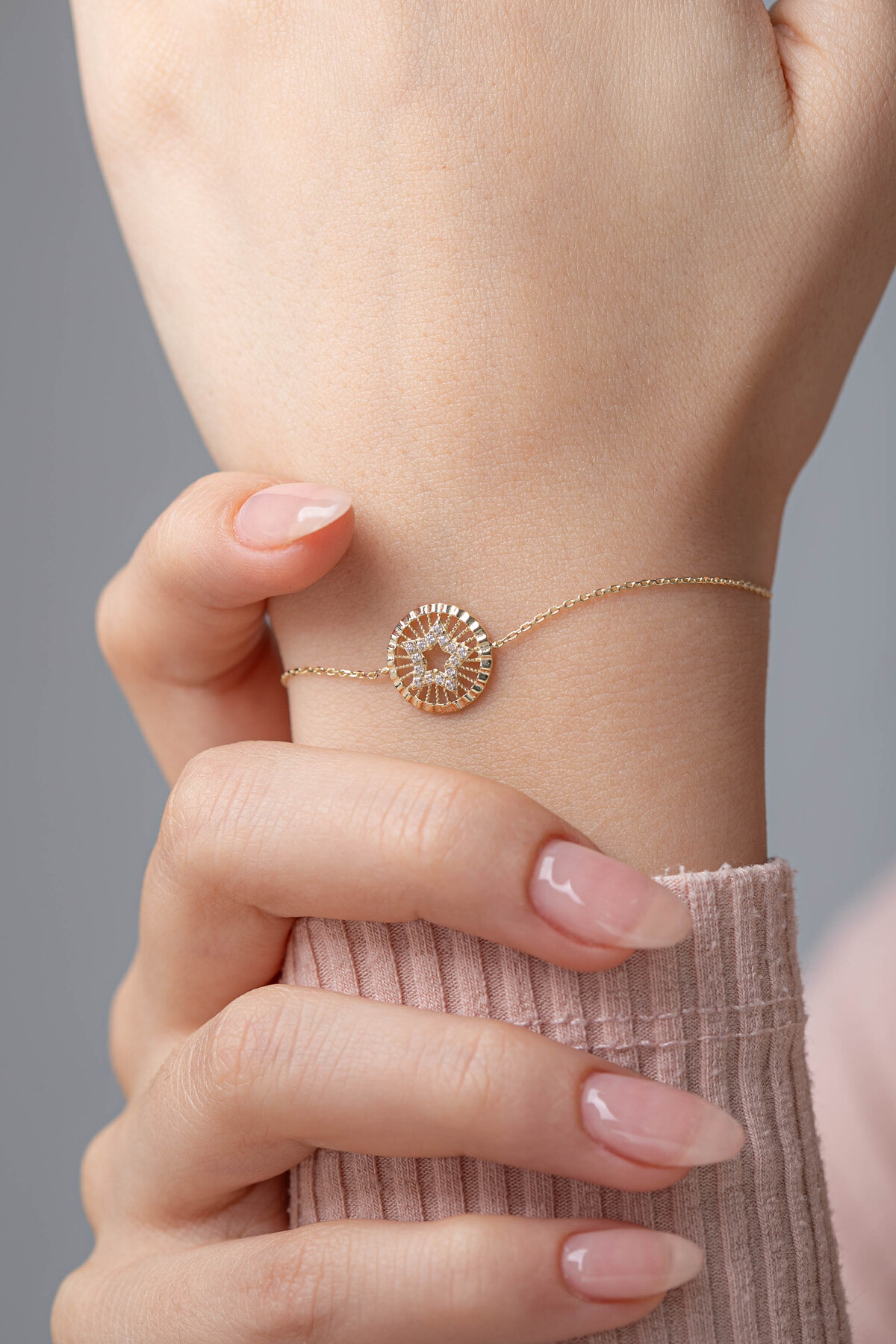 14 Ayar Altın Yıldız Bileklik